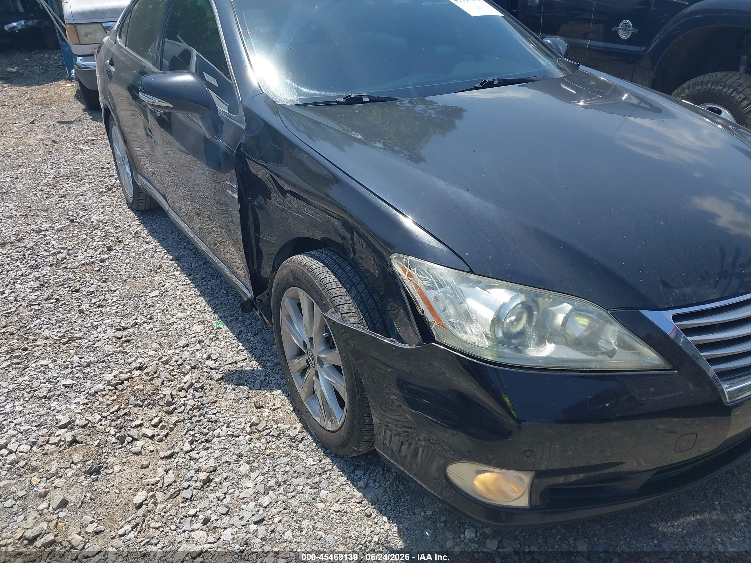 2012 Lexus Es 350   Black vin: JTHBK1EGXC2487309
