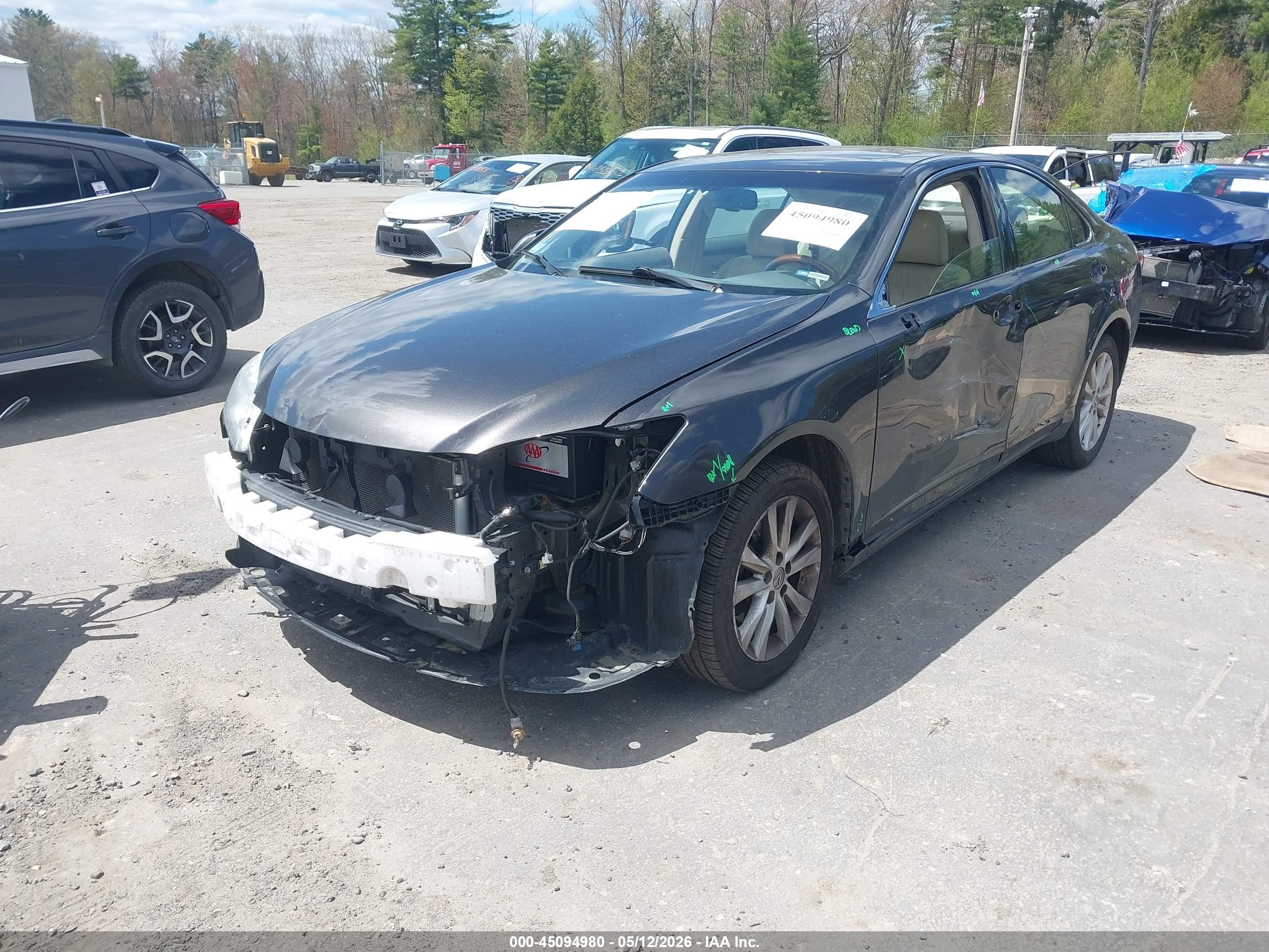 2012 Lexus Es 350   Серый vin: JTHBK1EGXC2499203