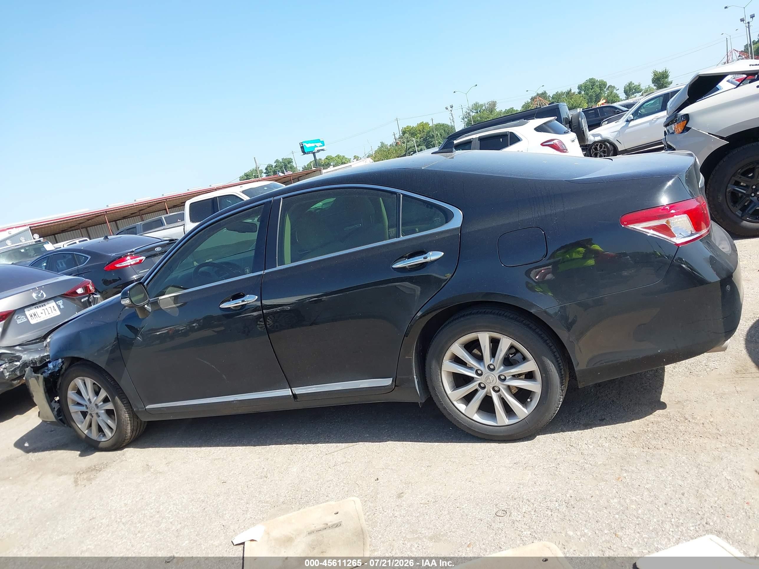 2012 Lexus Es 350   Black vin: JTHBK1EGXC2511804