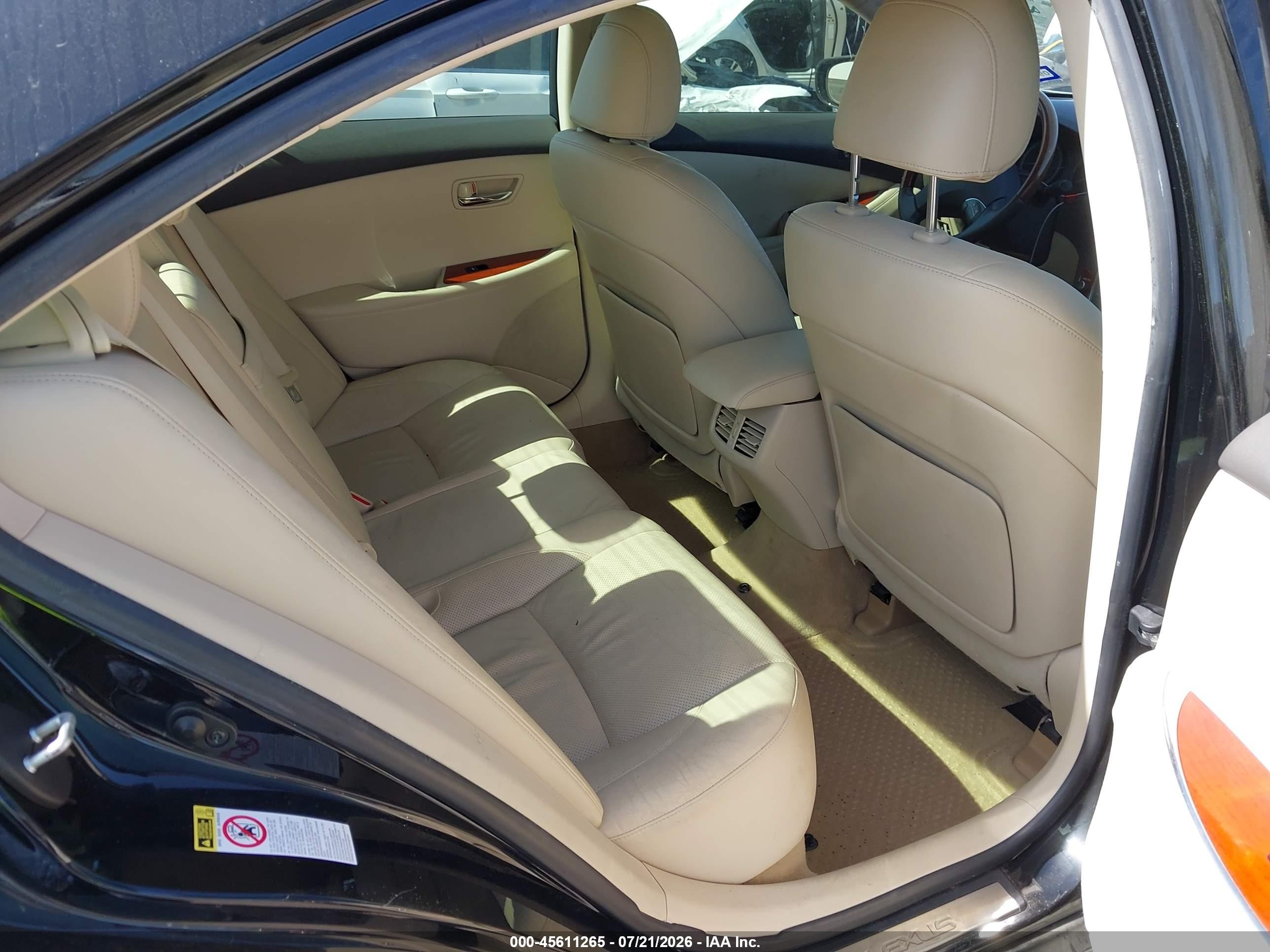 2012 Lexus Es 350   Black vin: JTHBK1EGXC2511804
