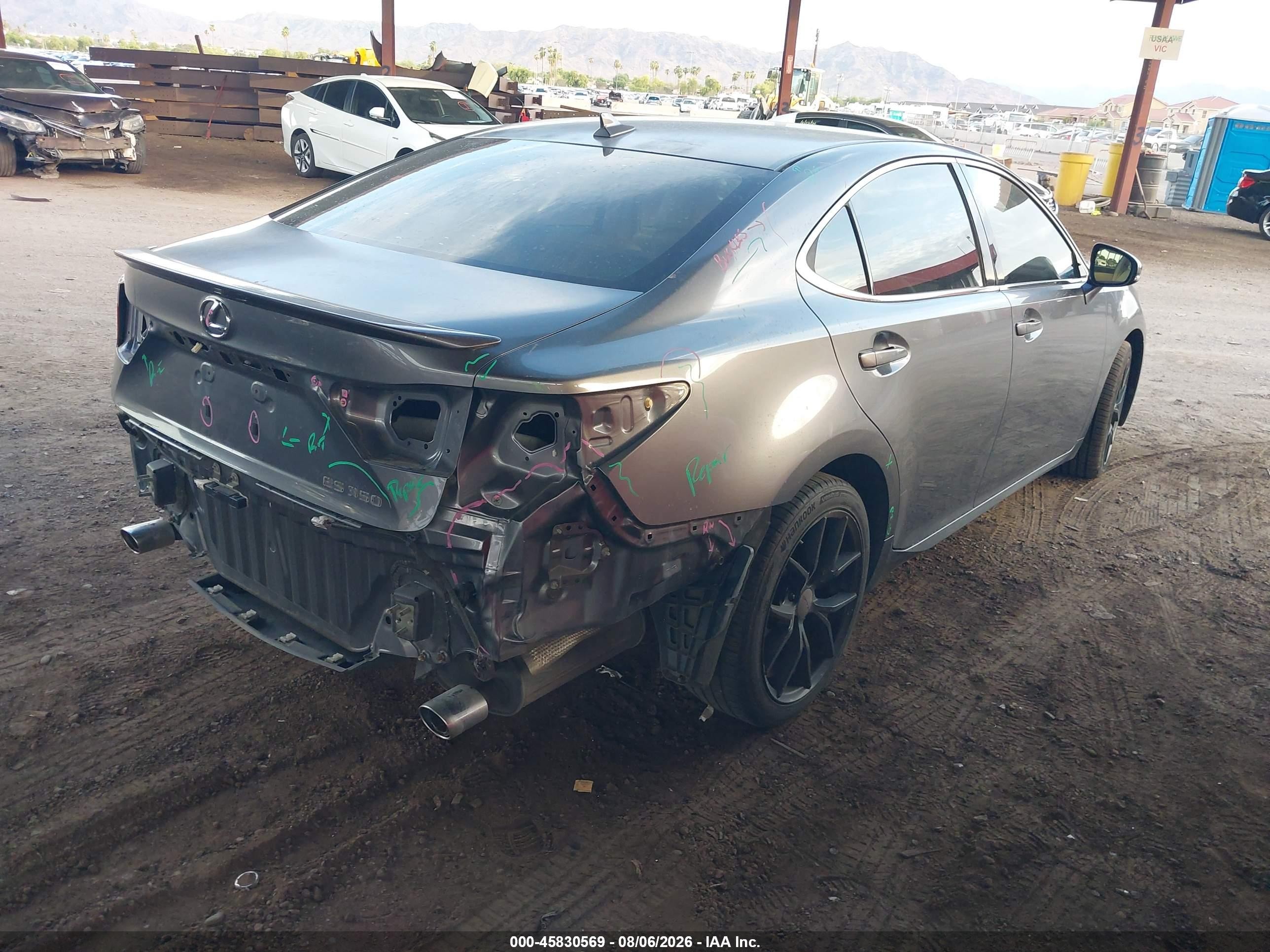 2013 Lexus Es 350   Gray vin: JTHBK1GG0D2017496