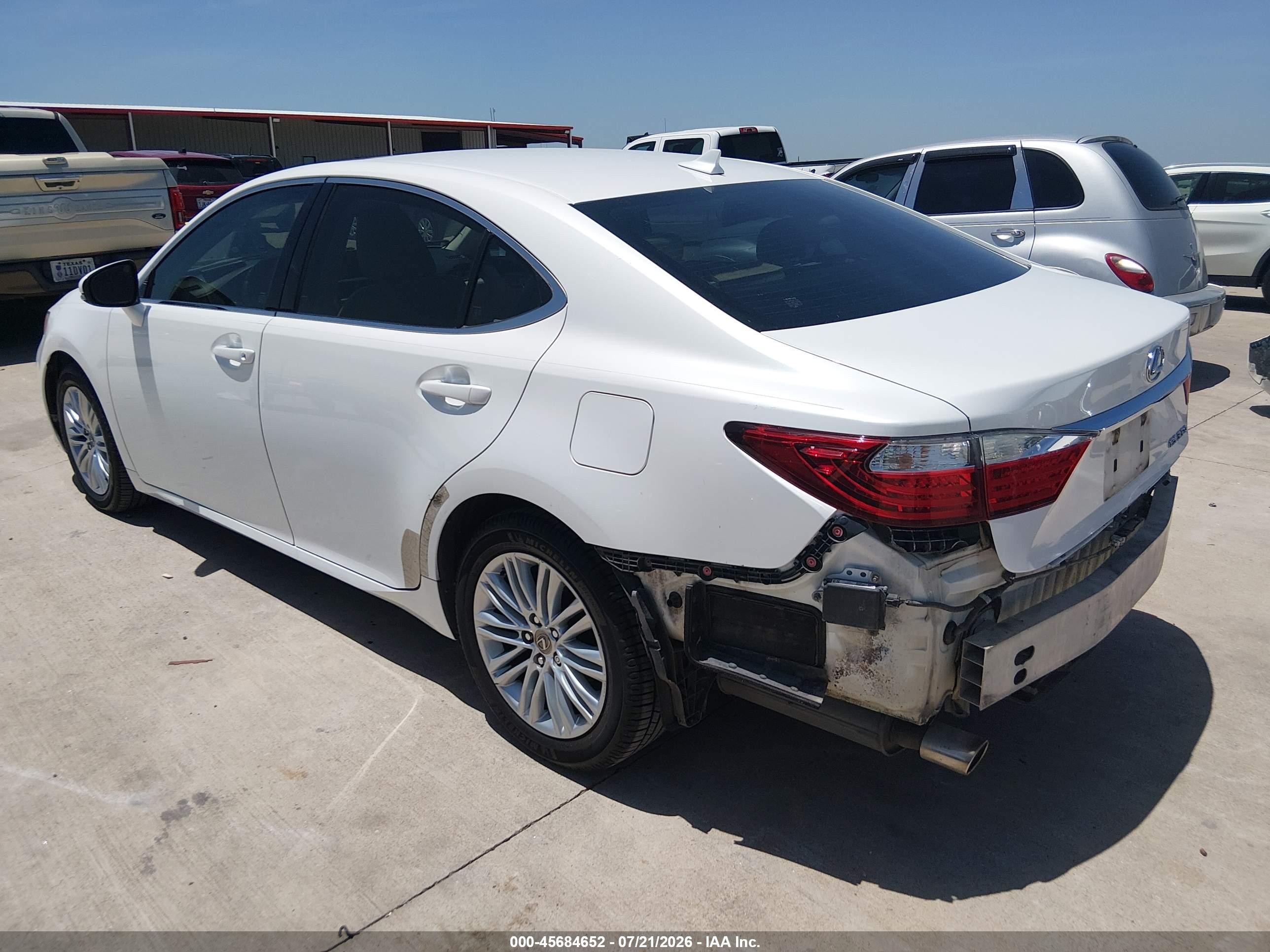 2013 Lexus Es 350   White vin: JTHBK1GG0D2045864