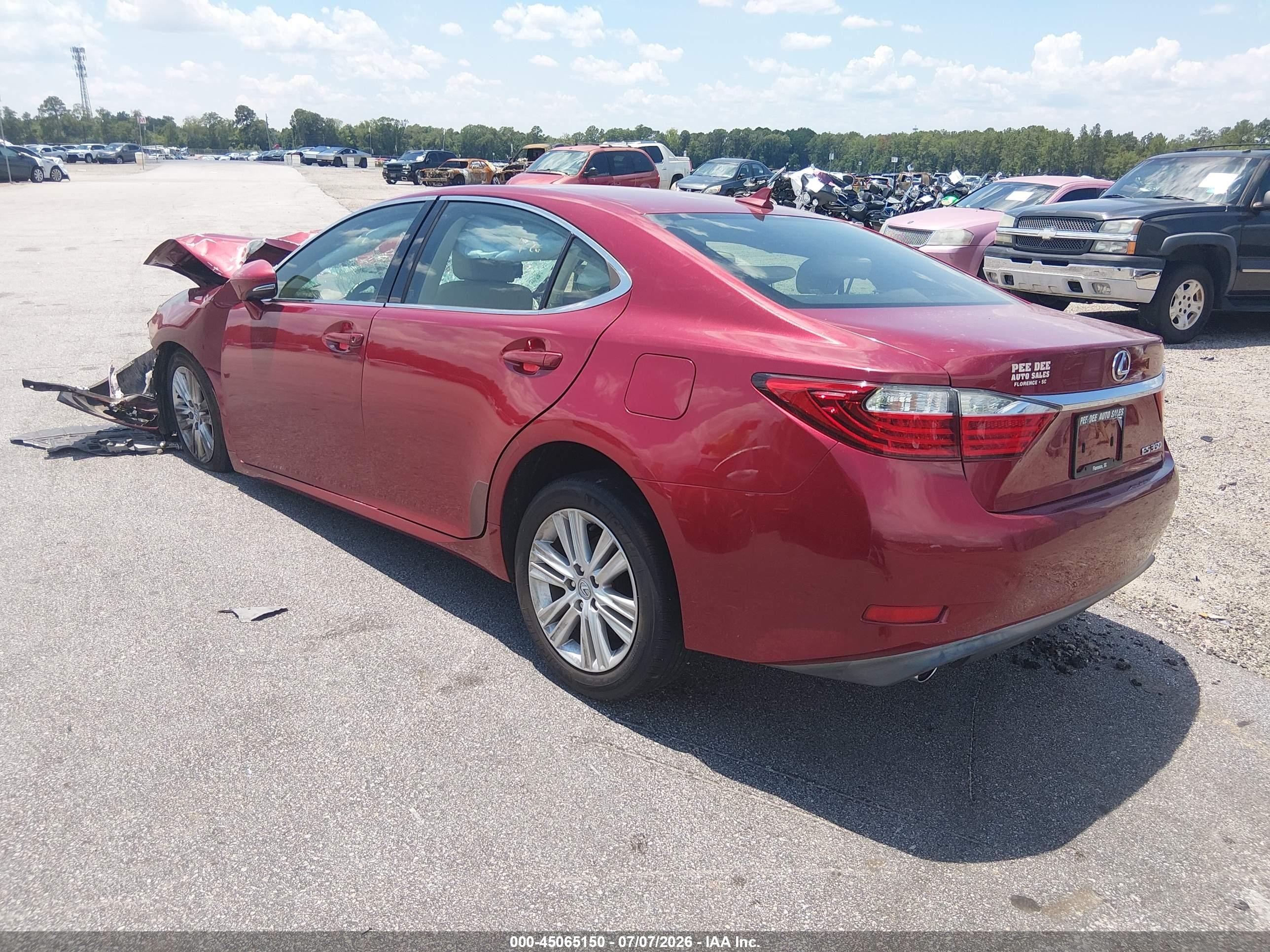 2013 Lexus Es 350   Красный vin: JTHBK1GG0D2074524