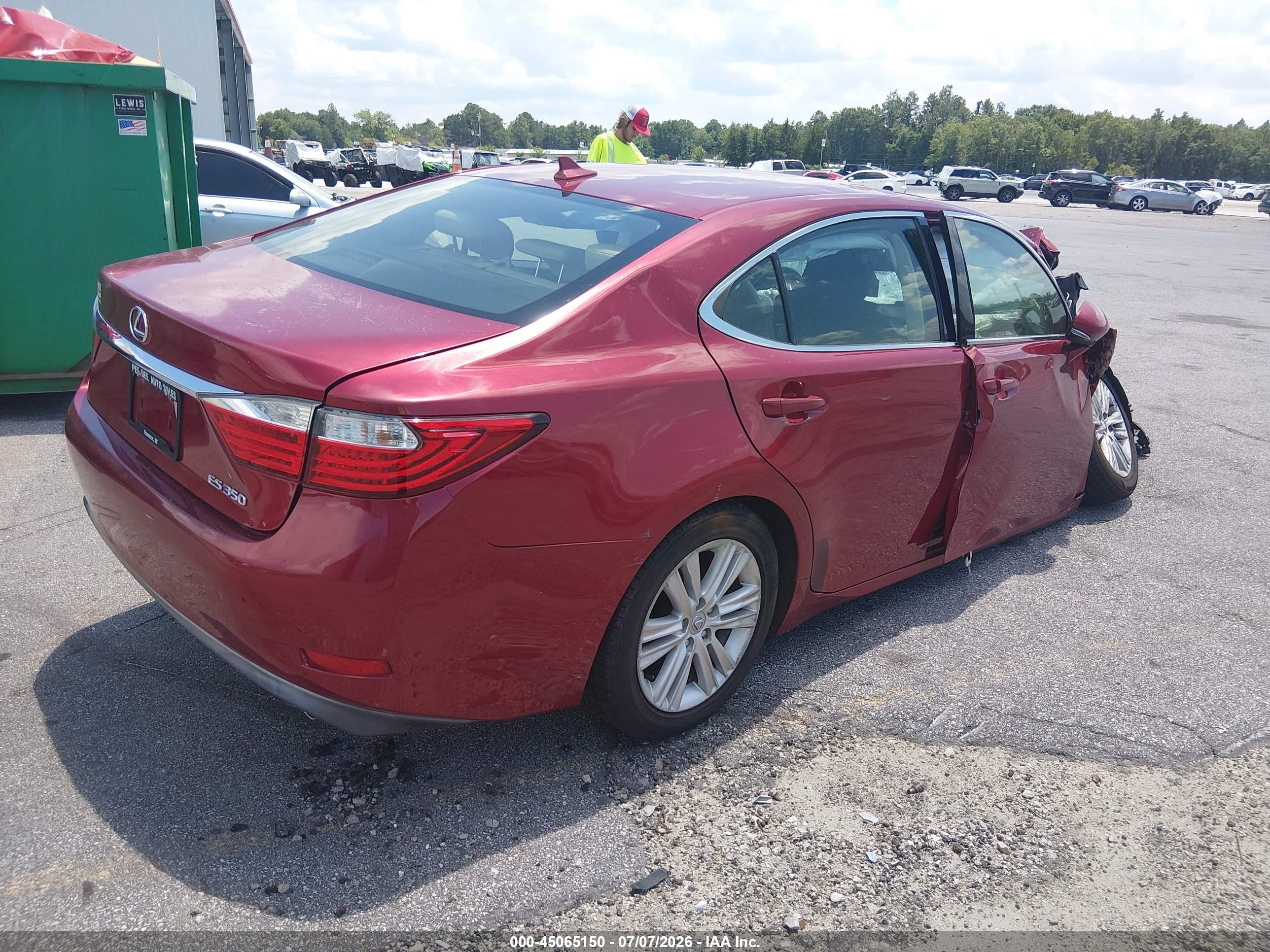 2013 Lexus Es 350   Красный vin: JTHBK1GG0D2074524