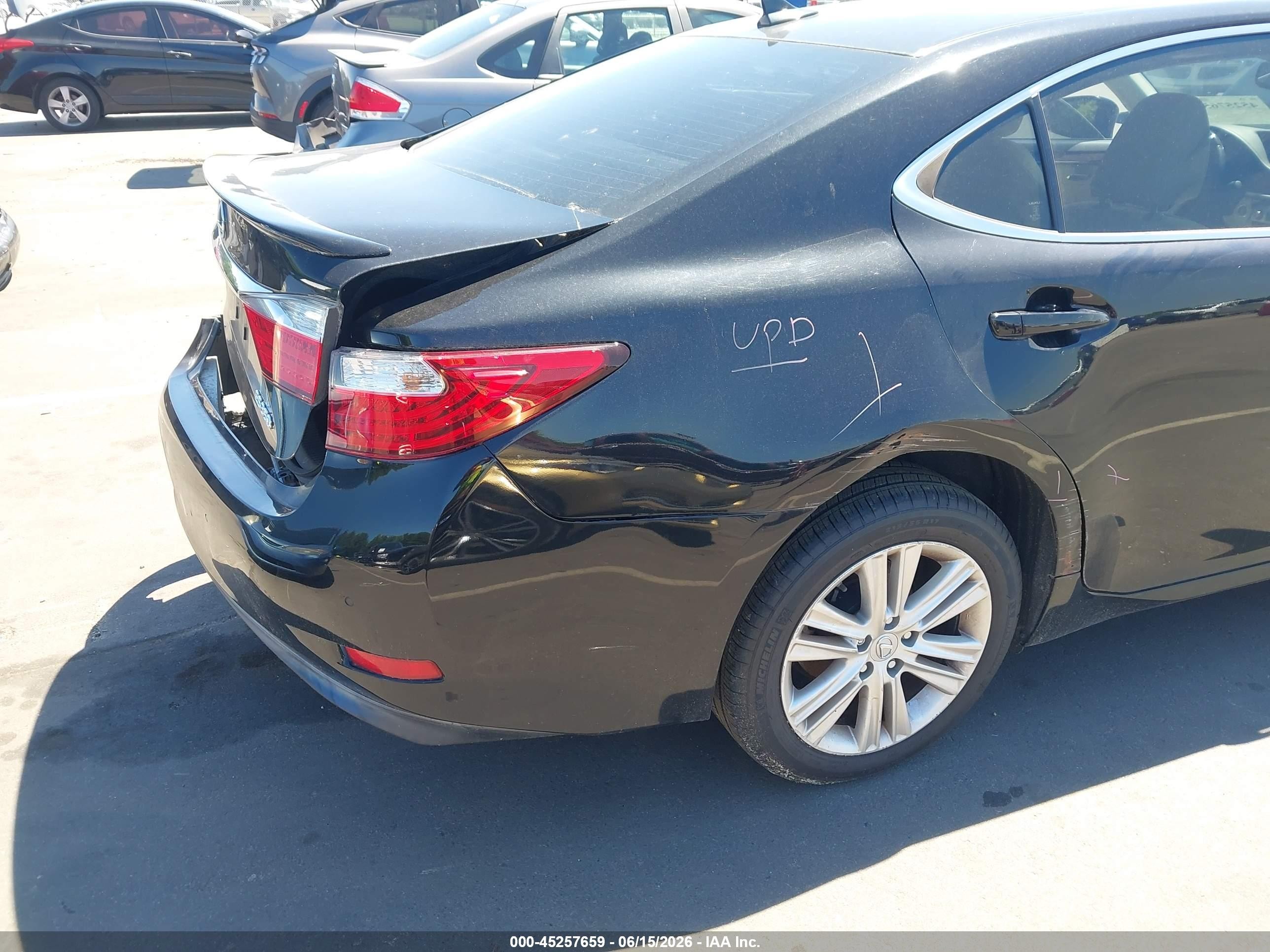 2014 Lexus Es 350 Black vin: JTHBK1GG0E2126333