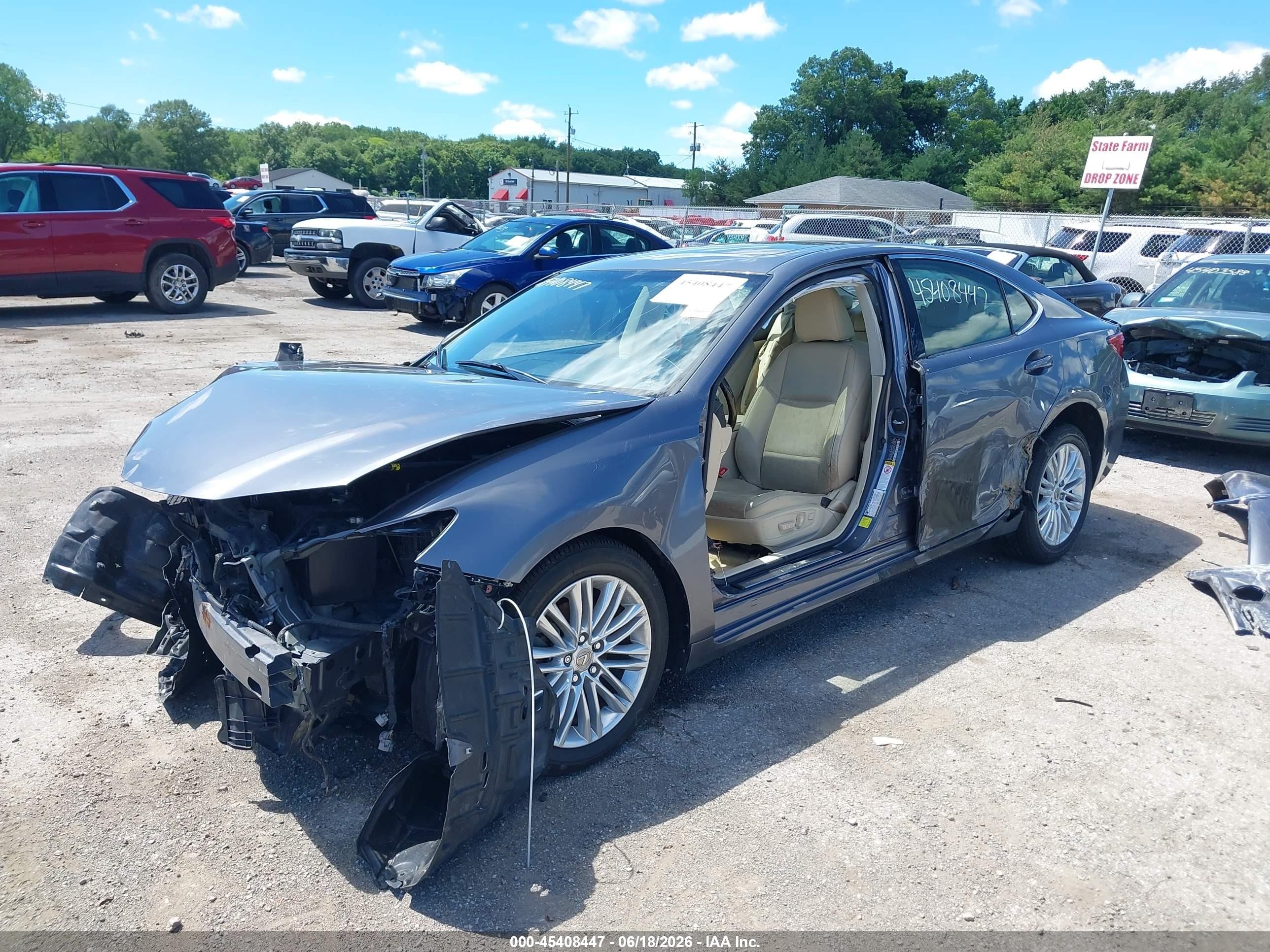 2014 Lexus Es 350   Серый vin: JTHBK1GG0E2142791