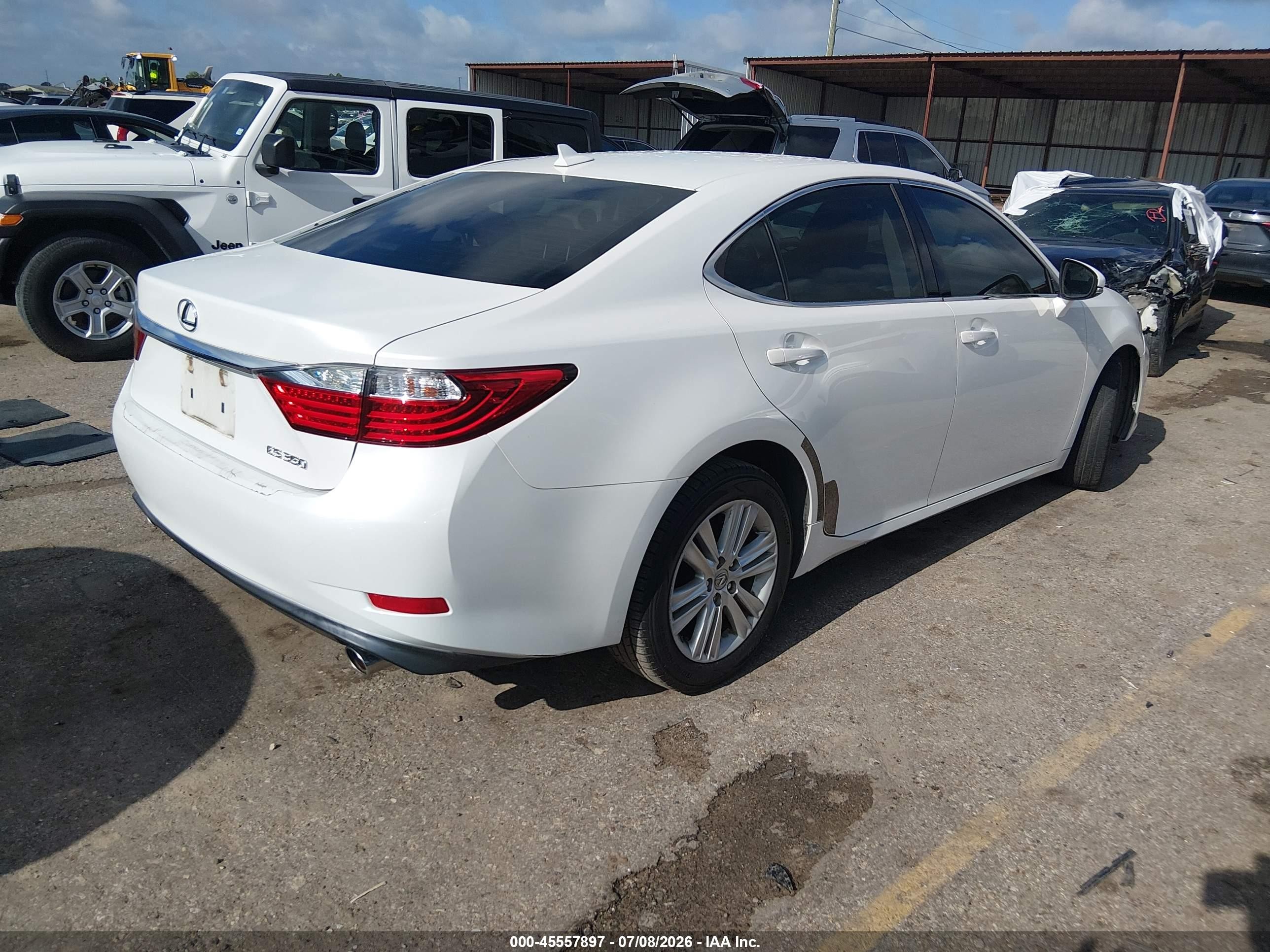 2013 Lexus Es 350   White vin: JTHBK1GG1D2041449