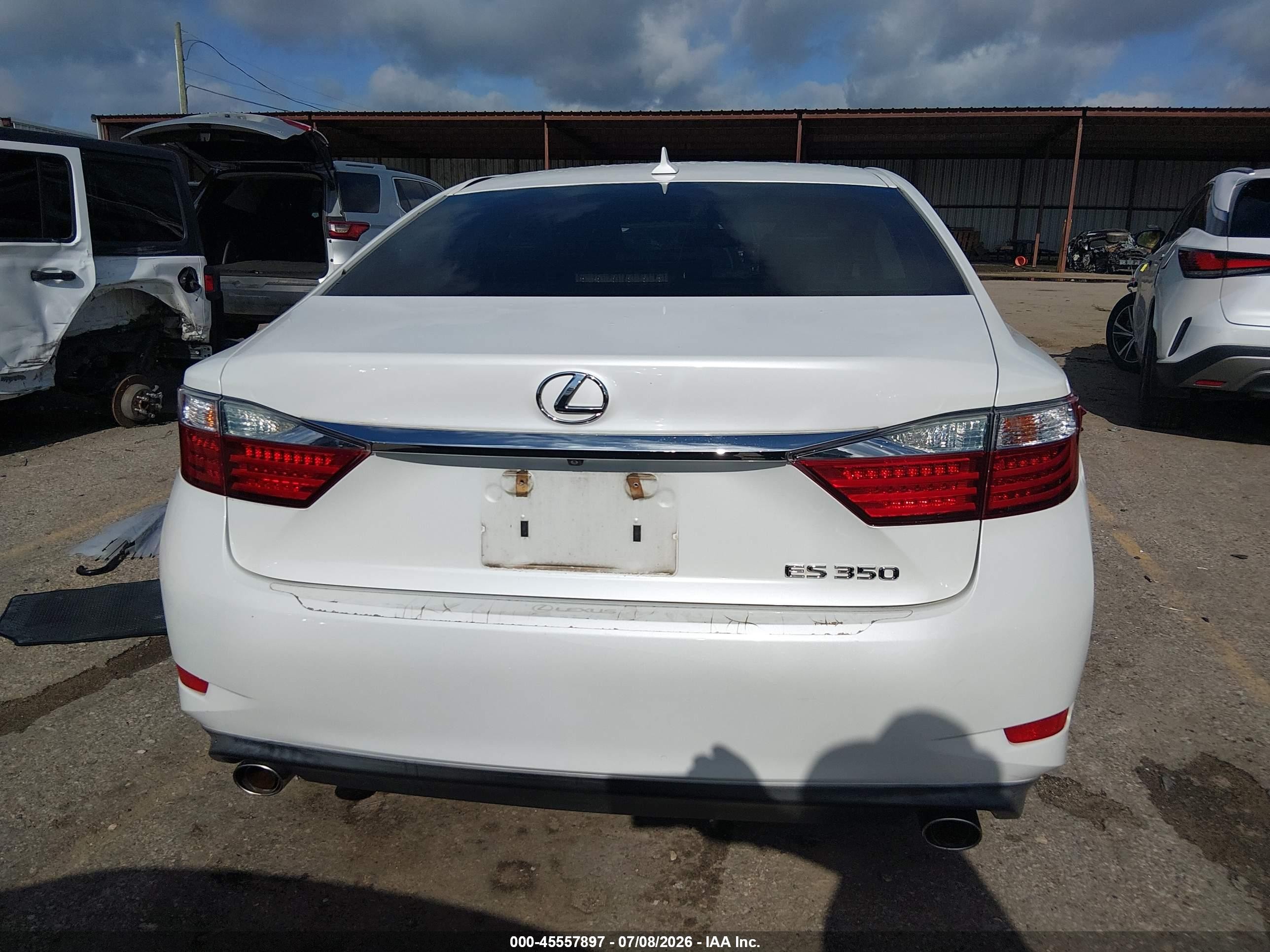 2013 Lexus Es 350   White vin: JTHBK1GG1D2041449