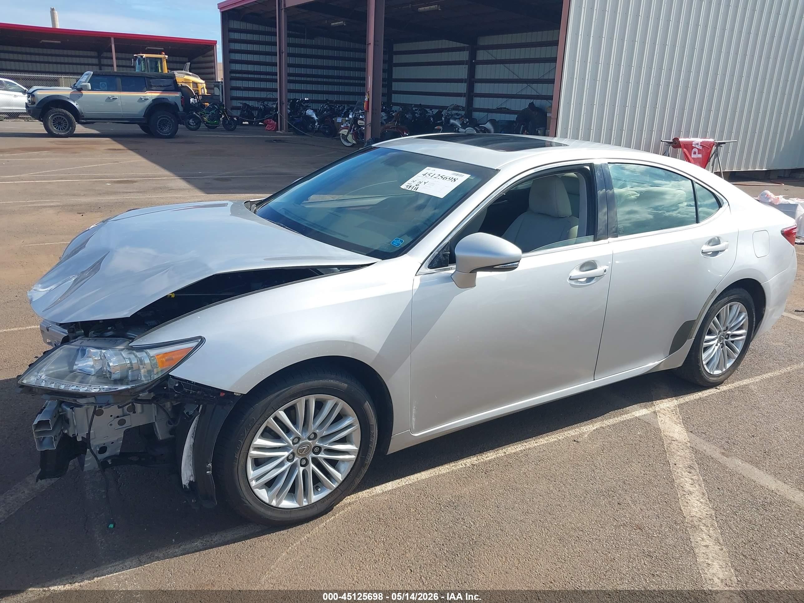 2014 Lexus Es 350   Silver vin: JTHBK1GG1E2086456