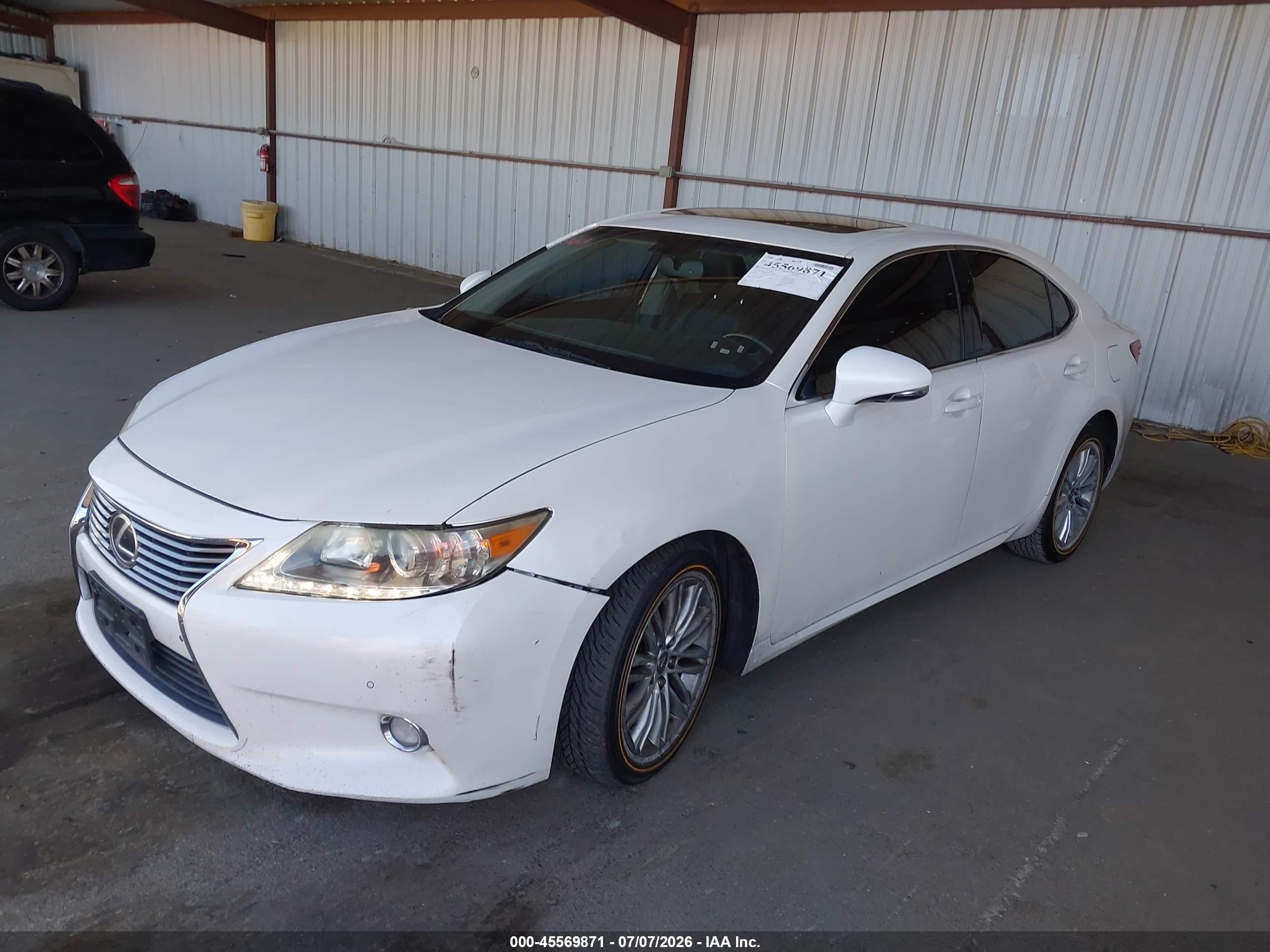 2014 Lexus Es 350   White vin: JTHBK1GG1E2116393