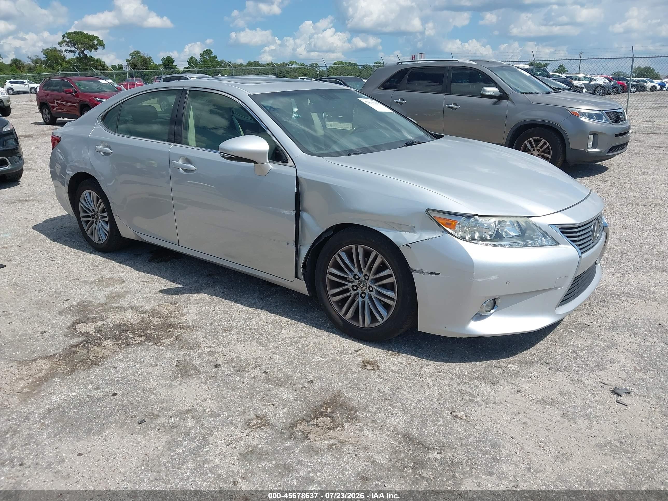 2014 Lexus Es 350   Silver vin: JTHBK1GG1E2141858