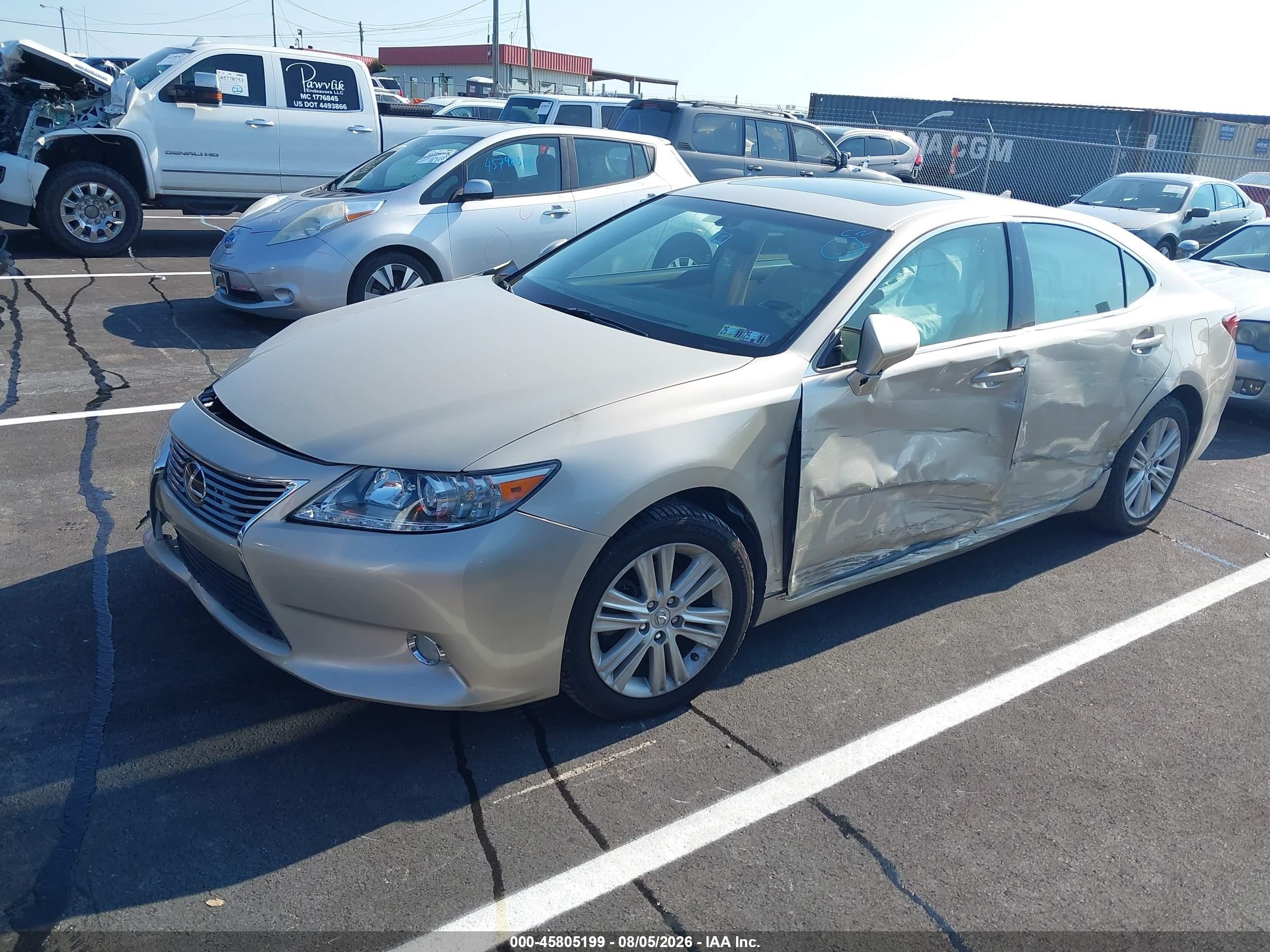 2014 Lexus Es 350   Золотой vin: JTHBK1GG1E2147823