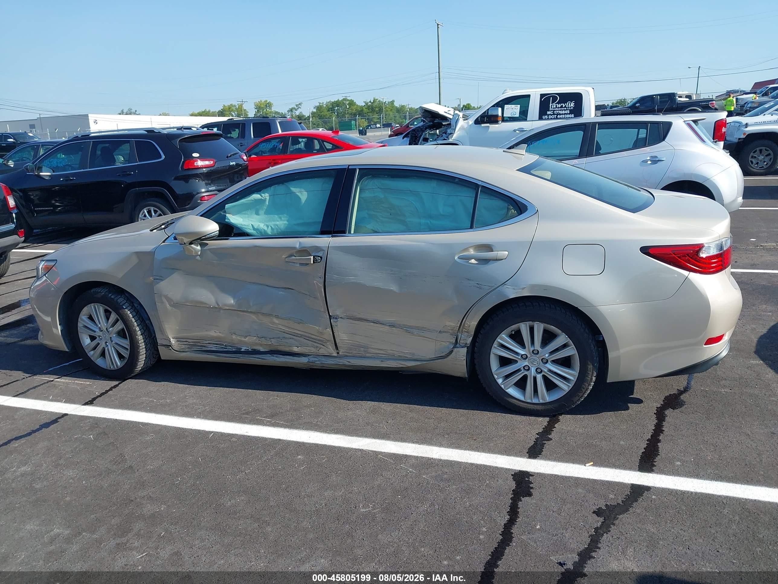 2014 Lexus Es 350   Золотой vin: JTHBK1GG1E2147823