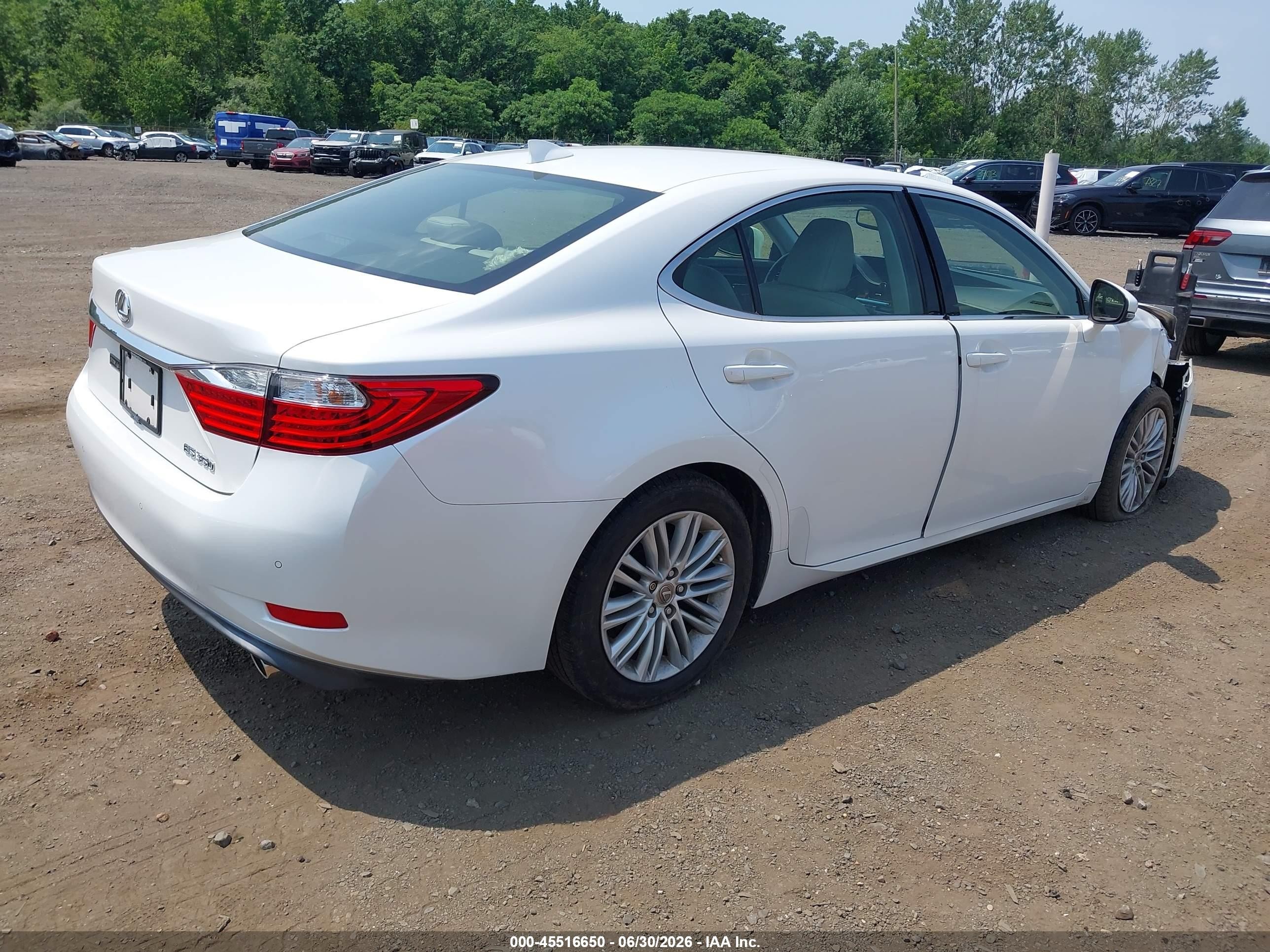 2015 Lexus Es 350   White vin: JTHBK1GG1F2153350