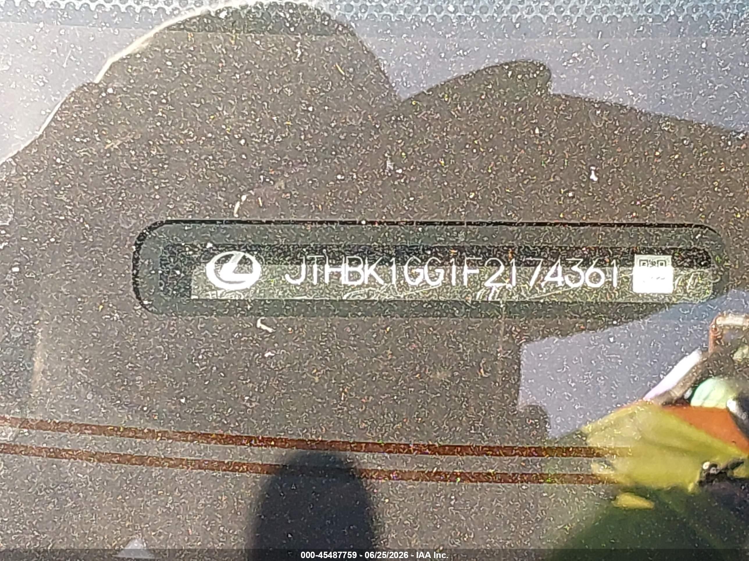 2015 Lexus Es 350   Black vin: JTHBK1GG1F2174361