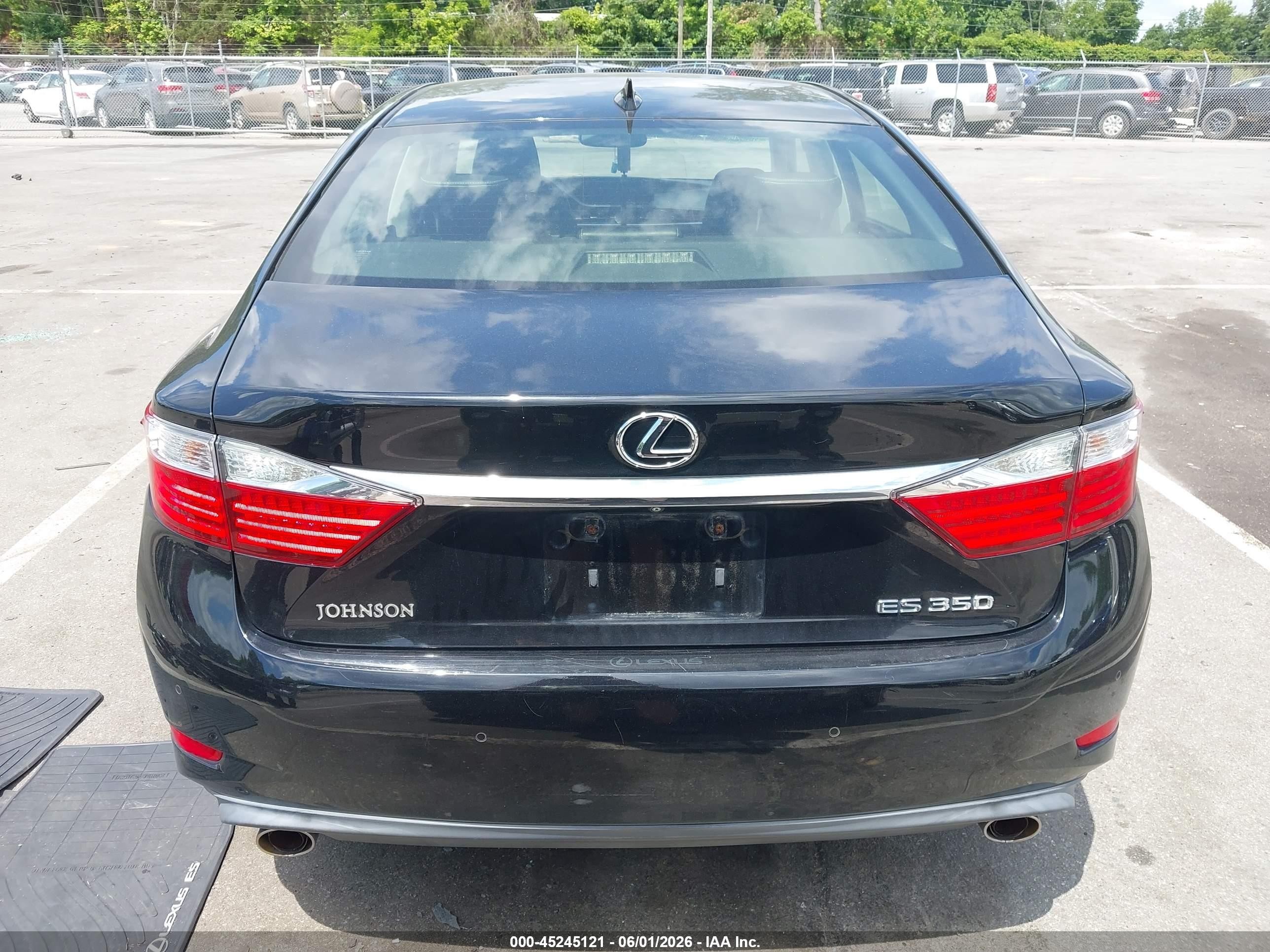 2015 Lexus Es 350   Black vin: JTHBK1GG1F2201848
