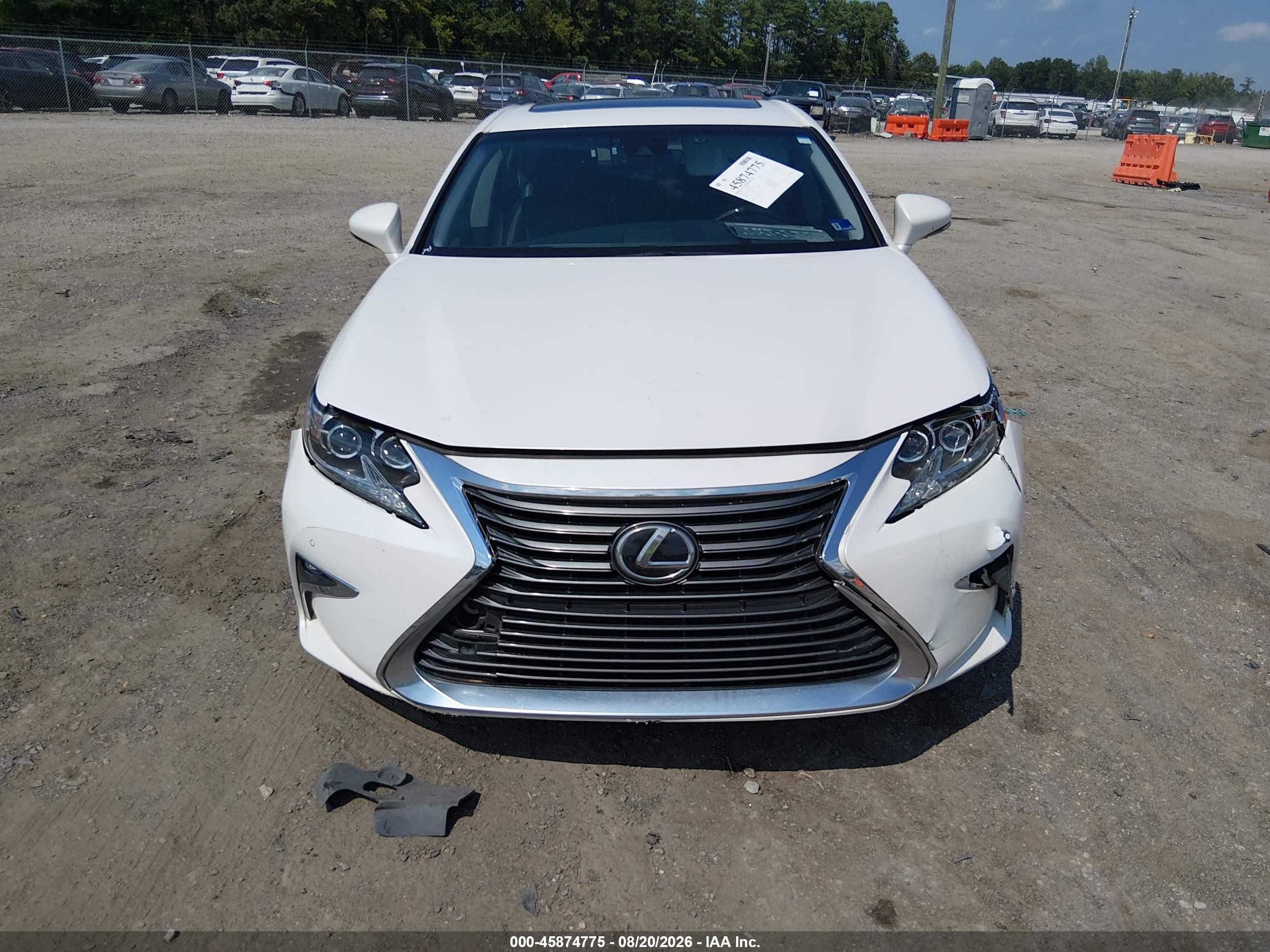 2016 Lexus Es 350   White vin: JTHBK1GG1G2243244