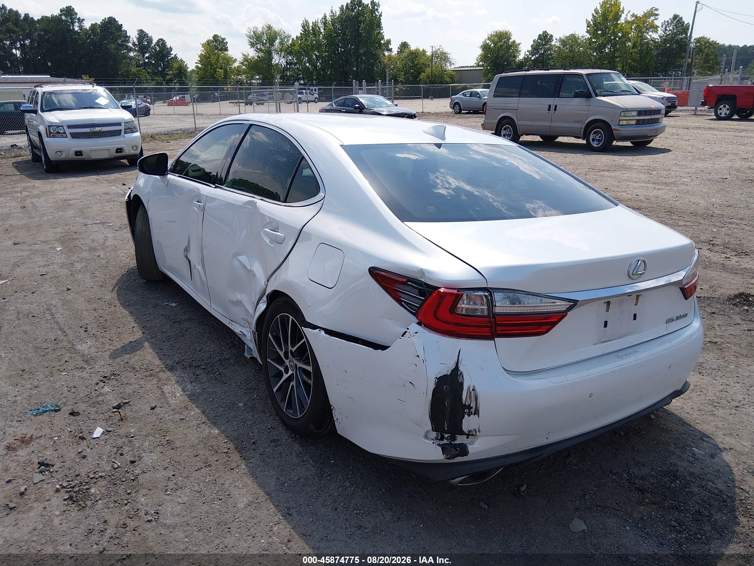 2016 Lexus Es 350   White vin: JTHBK1GG1G2243244