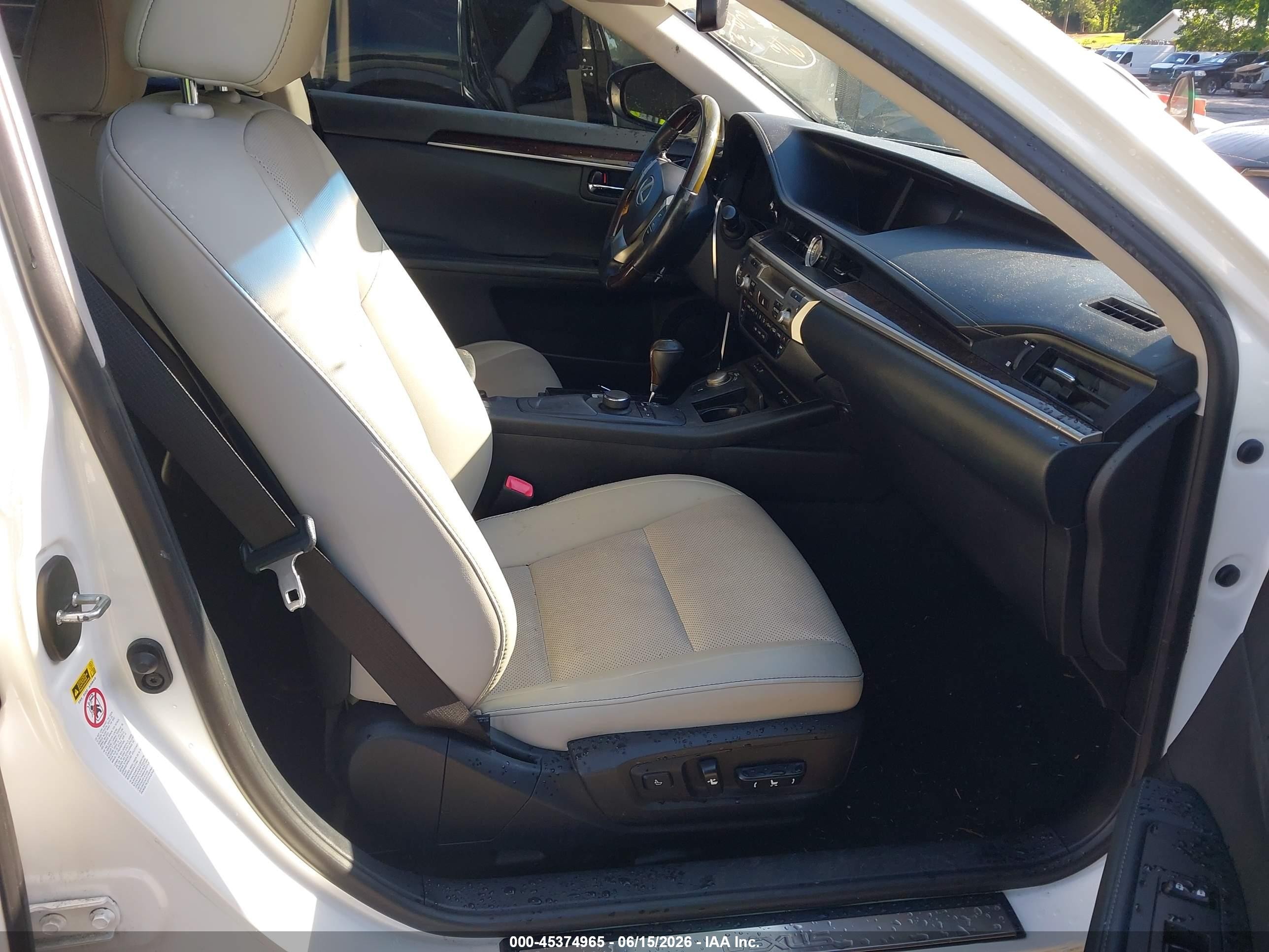 2014 Lexus Es 350   White vin: JTHBK1GG2E2113180