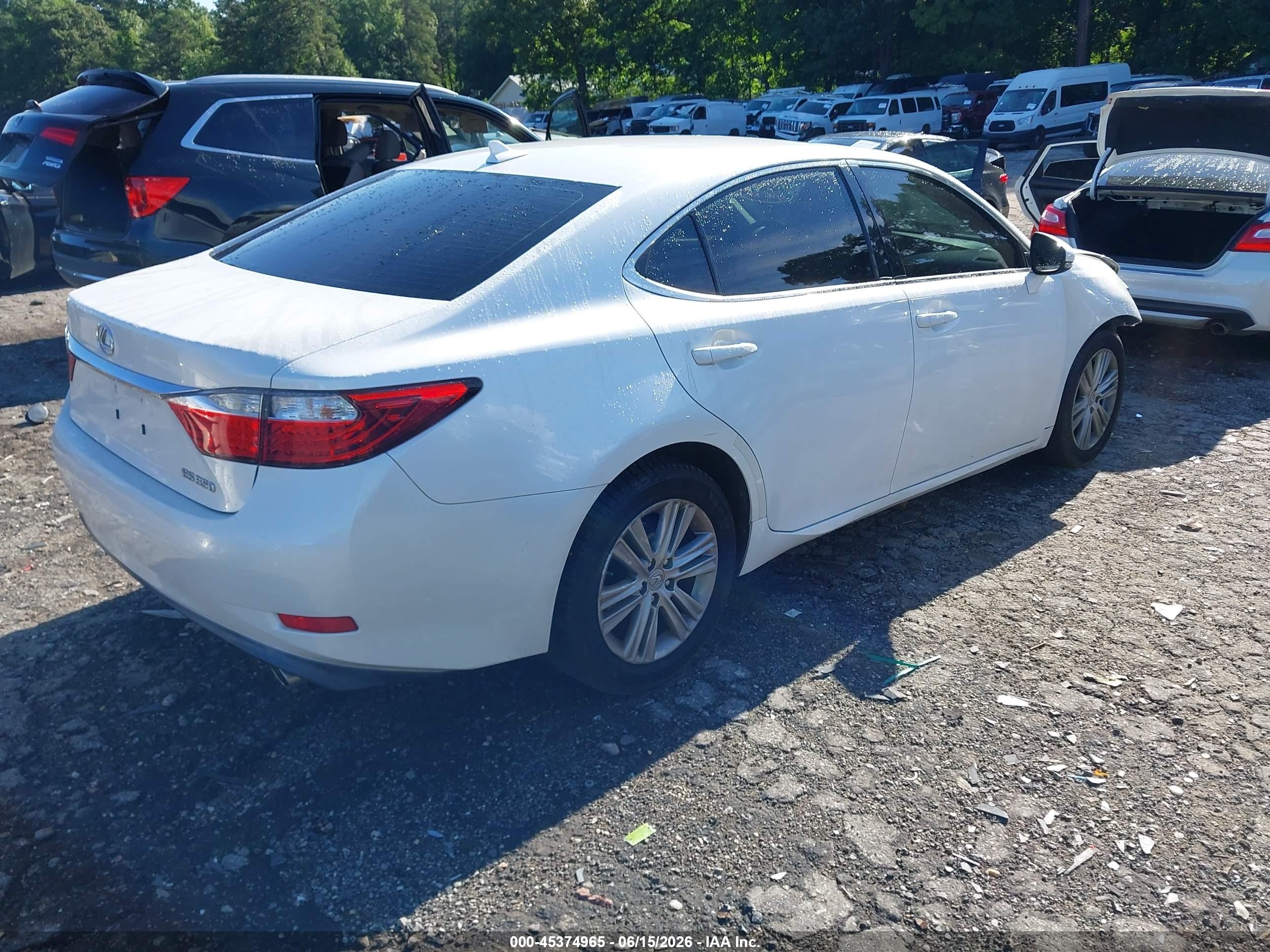 2014 Lexus Es 350   White vin: JTHBK1GG2E2113180