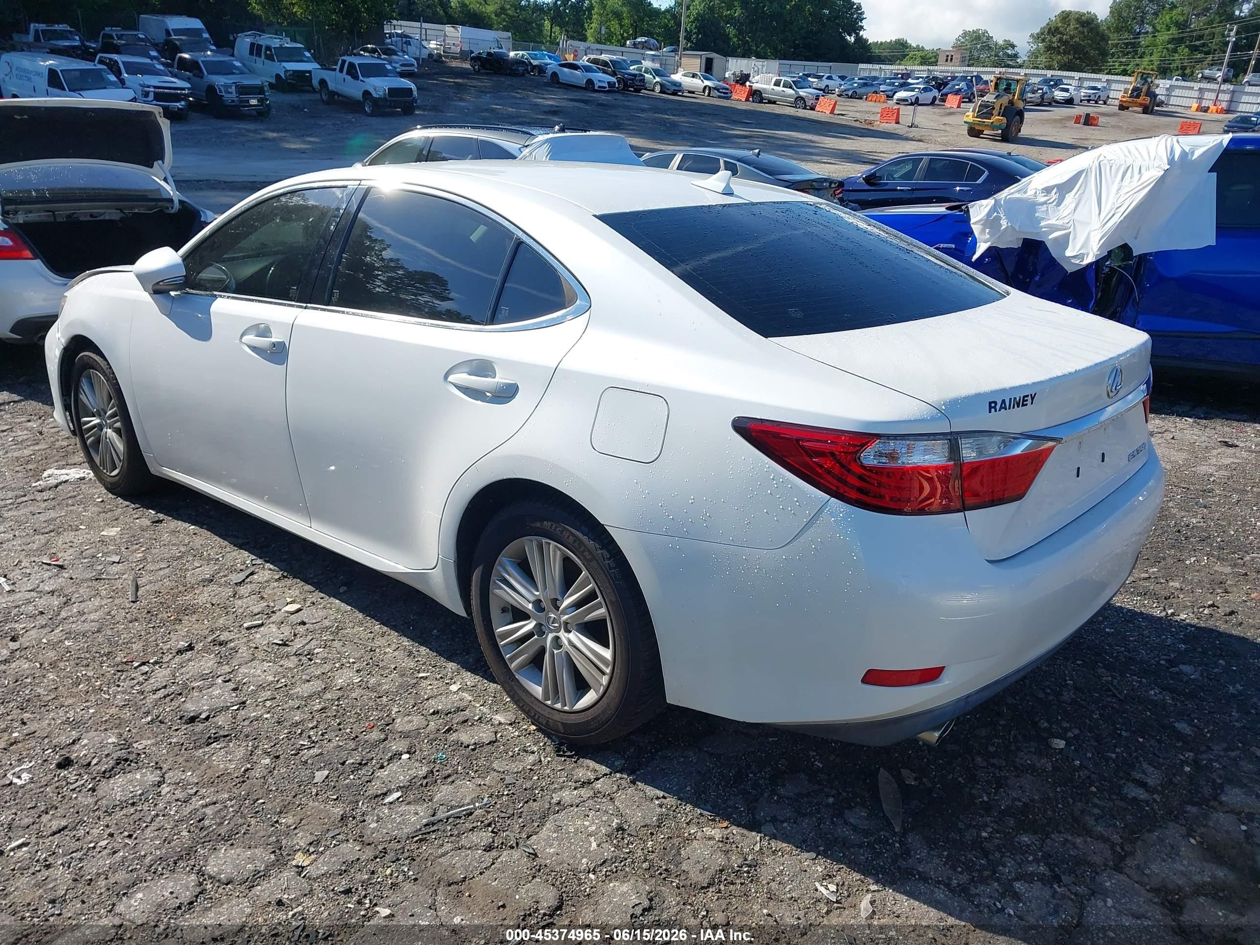 2014 Lexus Es 350   White vin: JTHBK1GG2E2113180