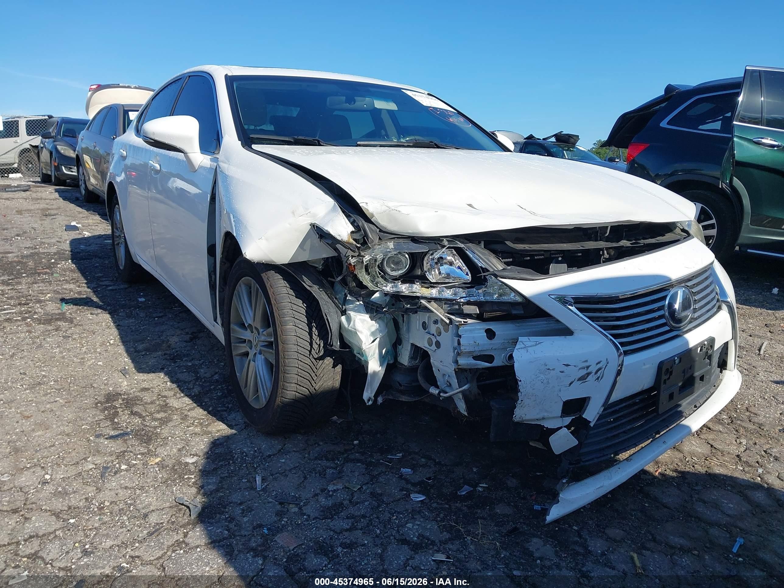 2014 Lexus Es 350   White vin: JTHBK1GG2E2113180