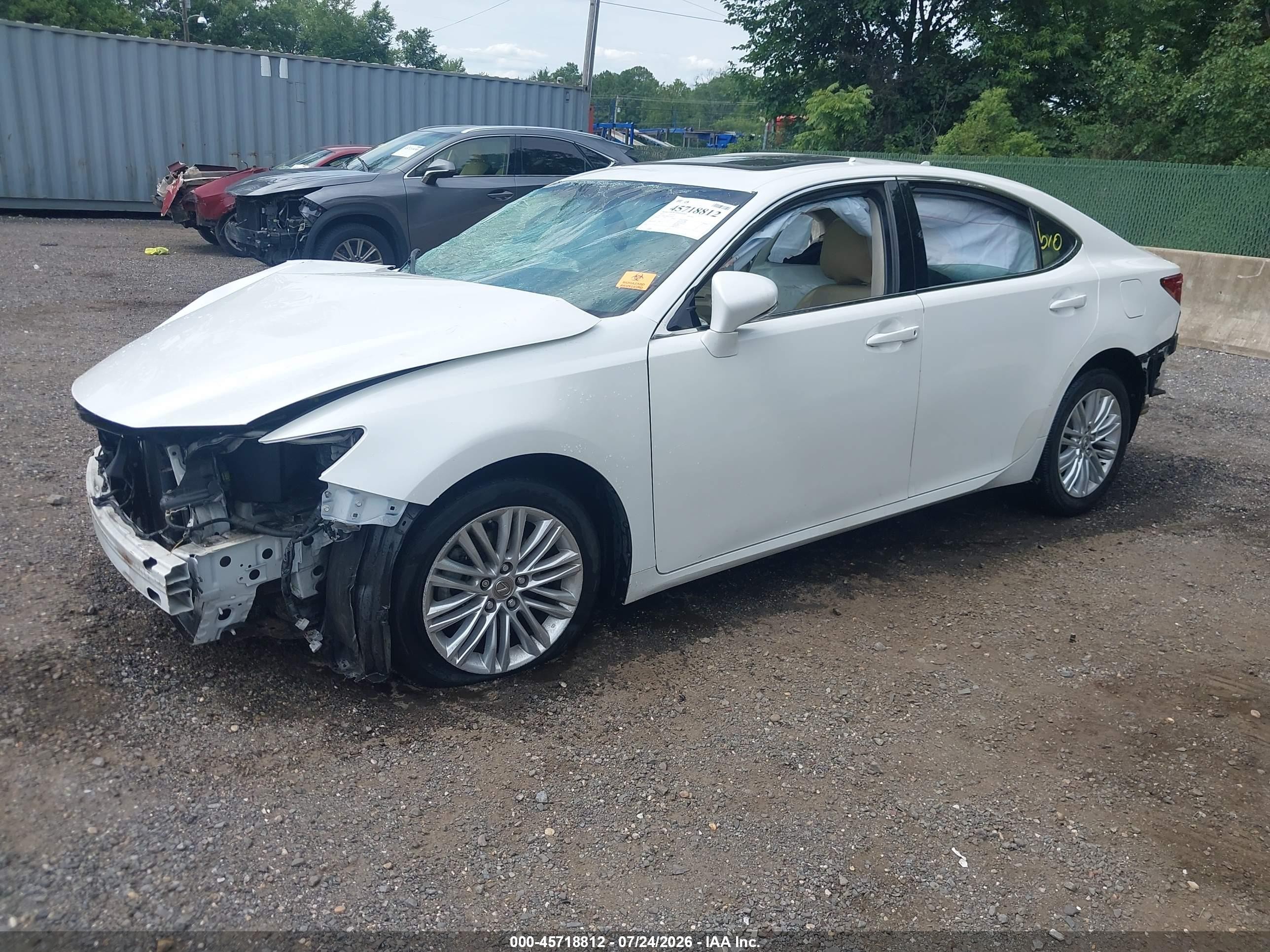2014 Lexus Es 350 White vin: JTHBK1GG2E2144235