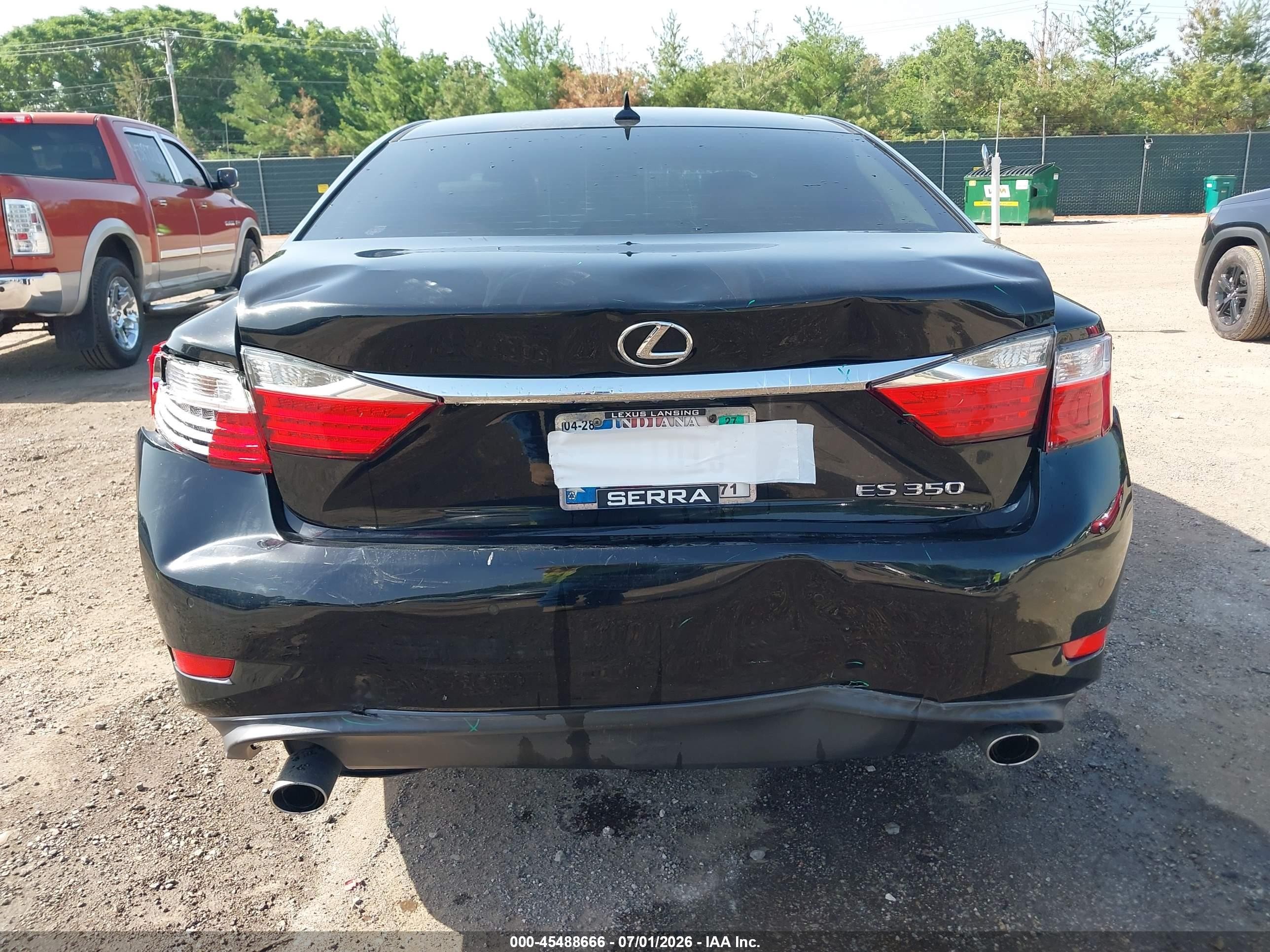 2013 Lexus Es 350 Black vin: JTHBK1GG3D2061492