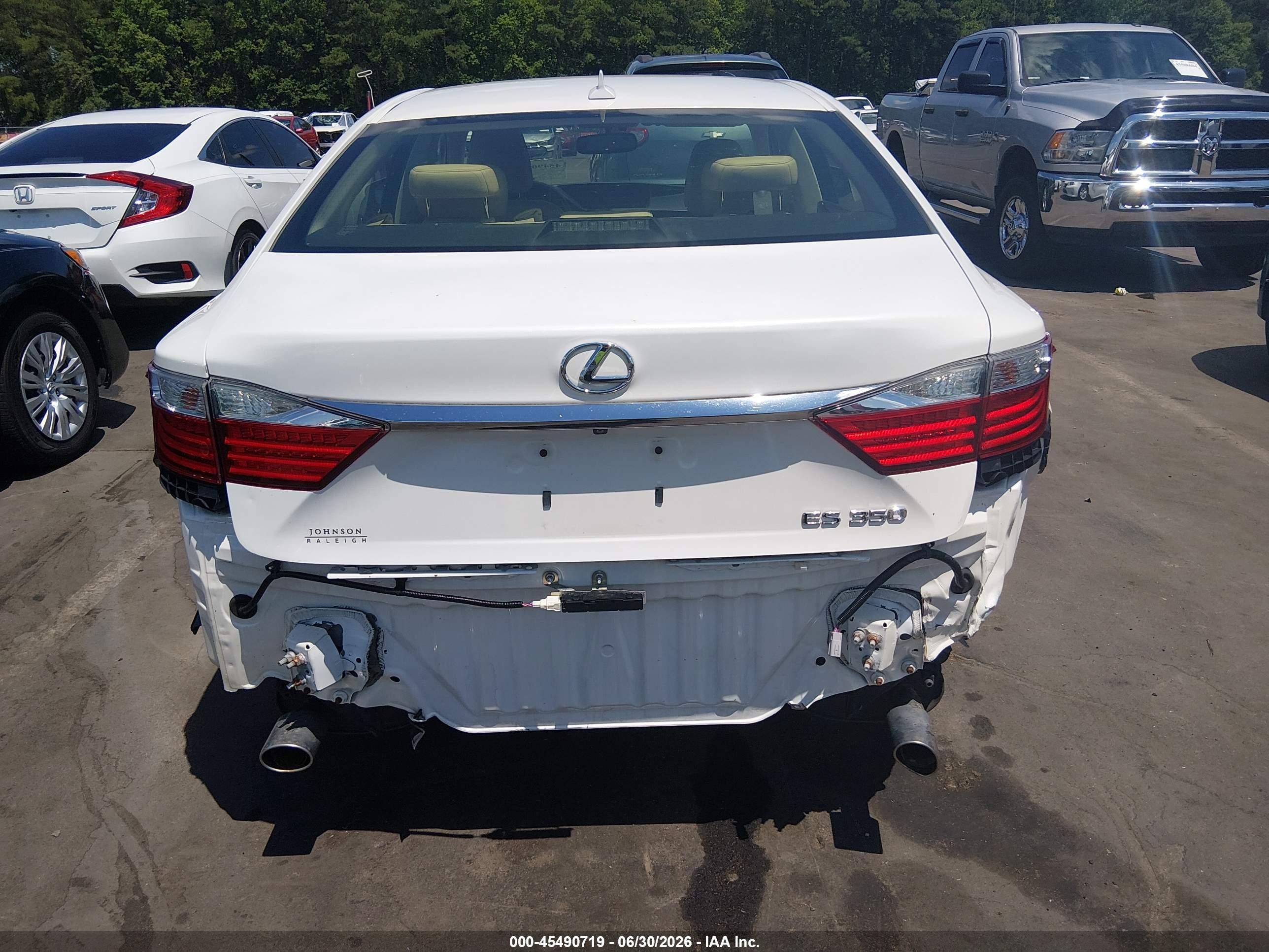 2014 Lexus Es 350   White vin: JTHBK1GG3E2085101