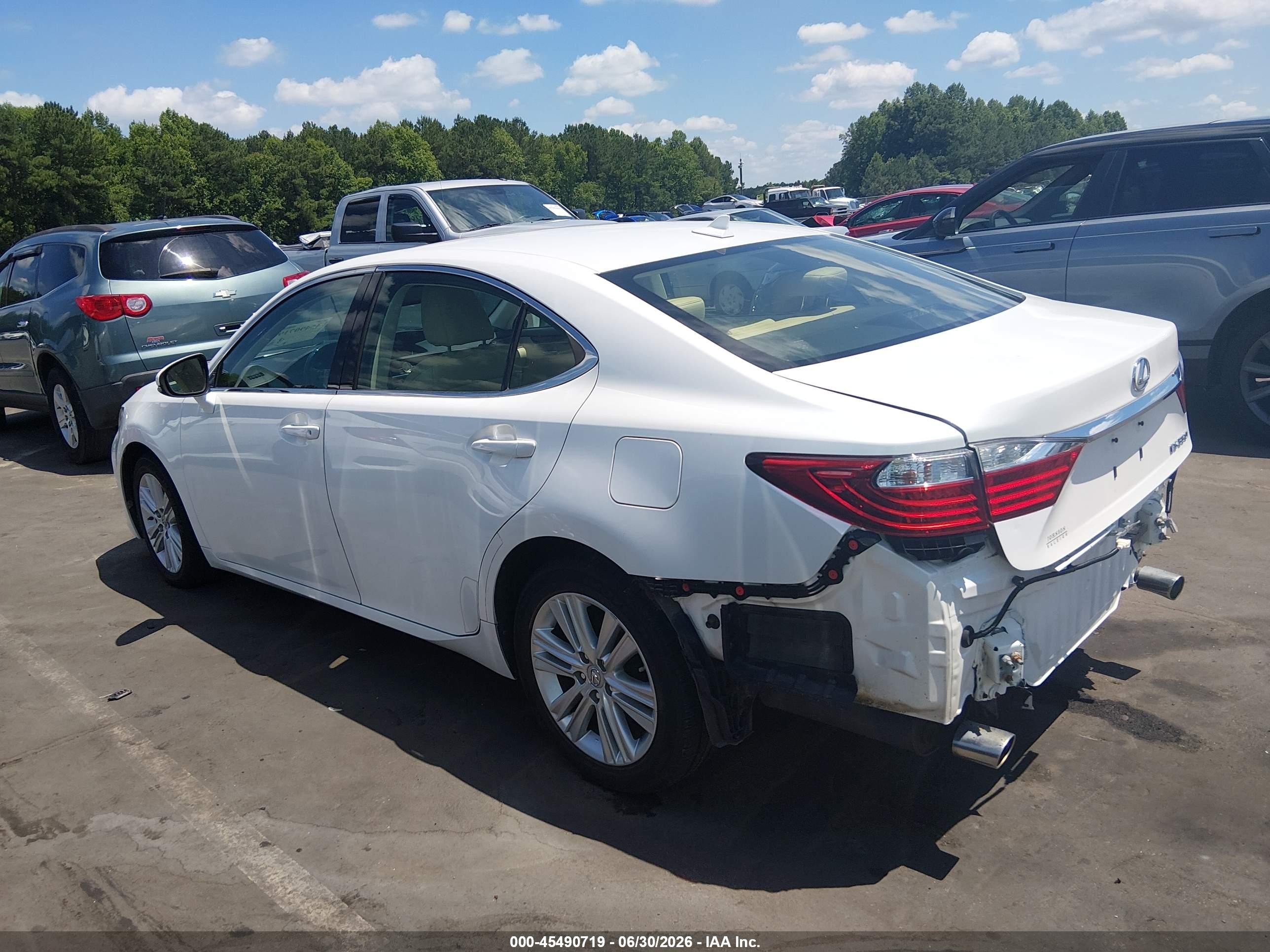 2014 Lexus Es 350   White vin: JTHBK1GG3E2085101