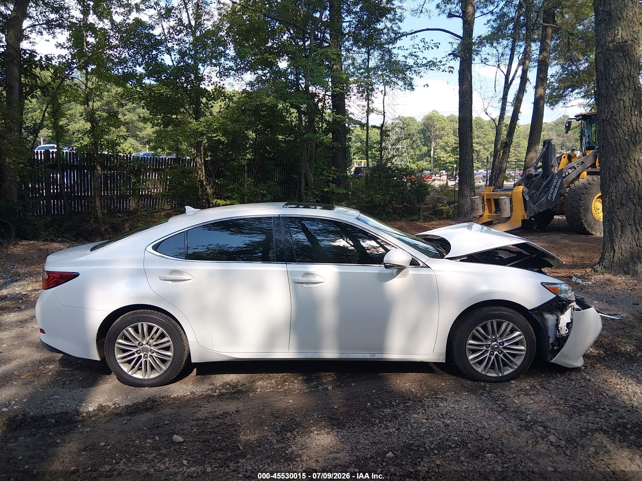 2014 Lexus Es 350   White vin: JTHBK1GG3E2109932