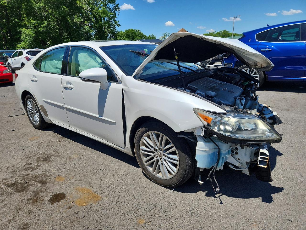 2014 Lexus Es 350 White vin: JTHBK1GG3E2124074