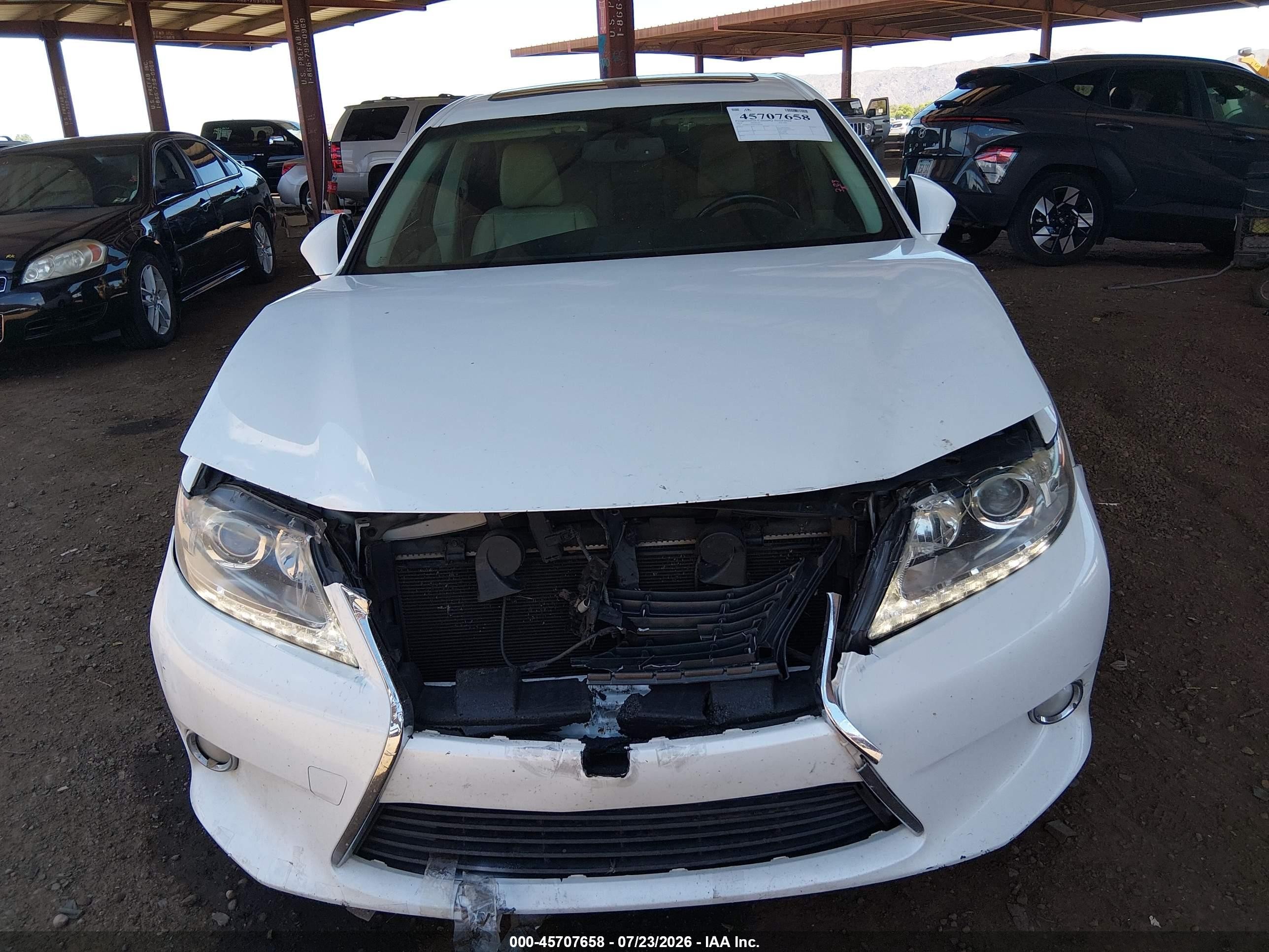 2014 Lexus Es 350   White vin: JTHBK1GG3E2139674