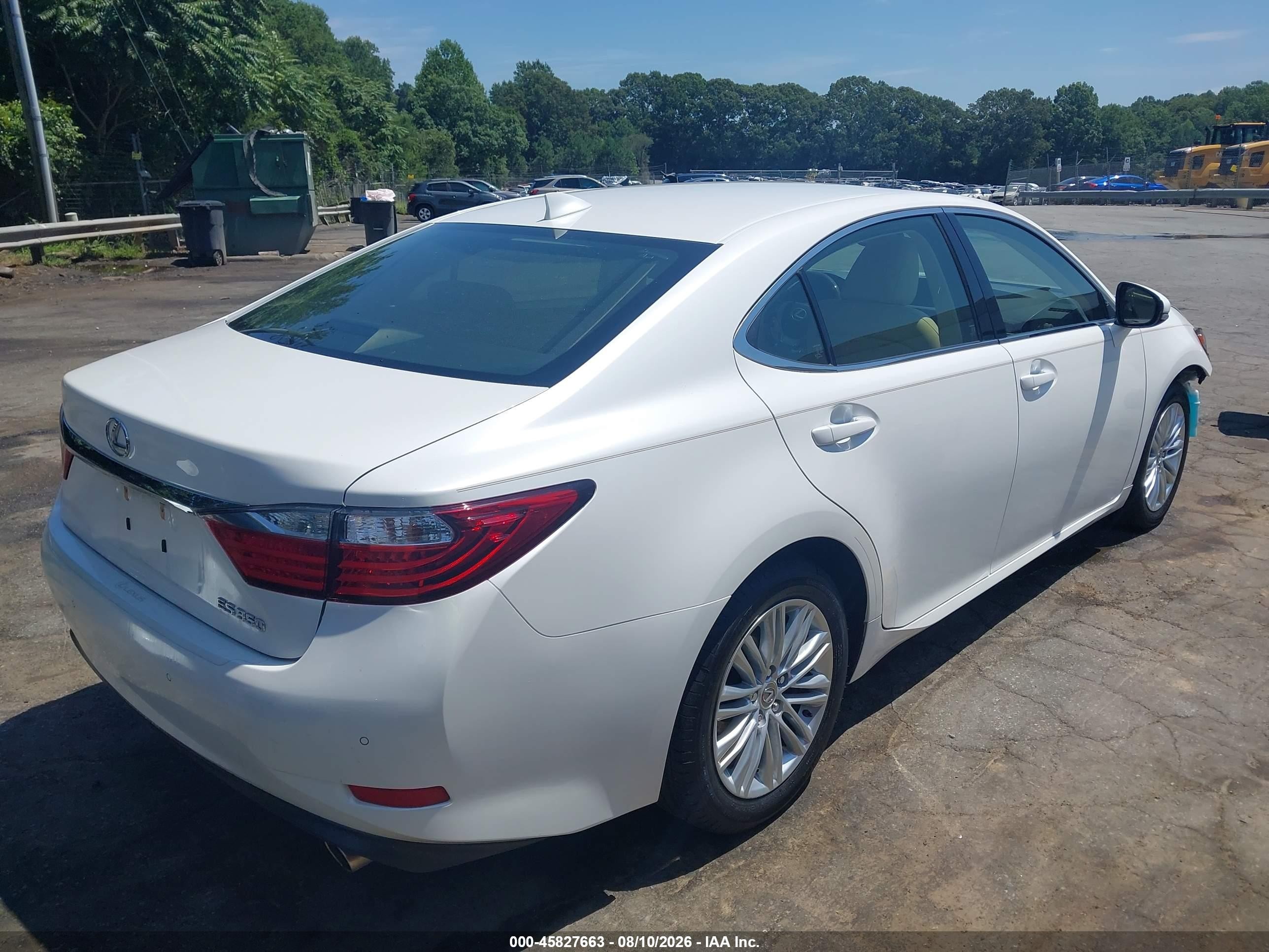 2015 Lexus Es 350   White vin: JTHBK1GG3F2159201