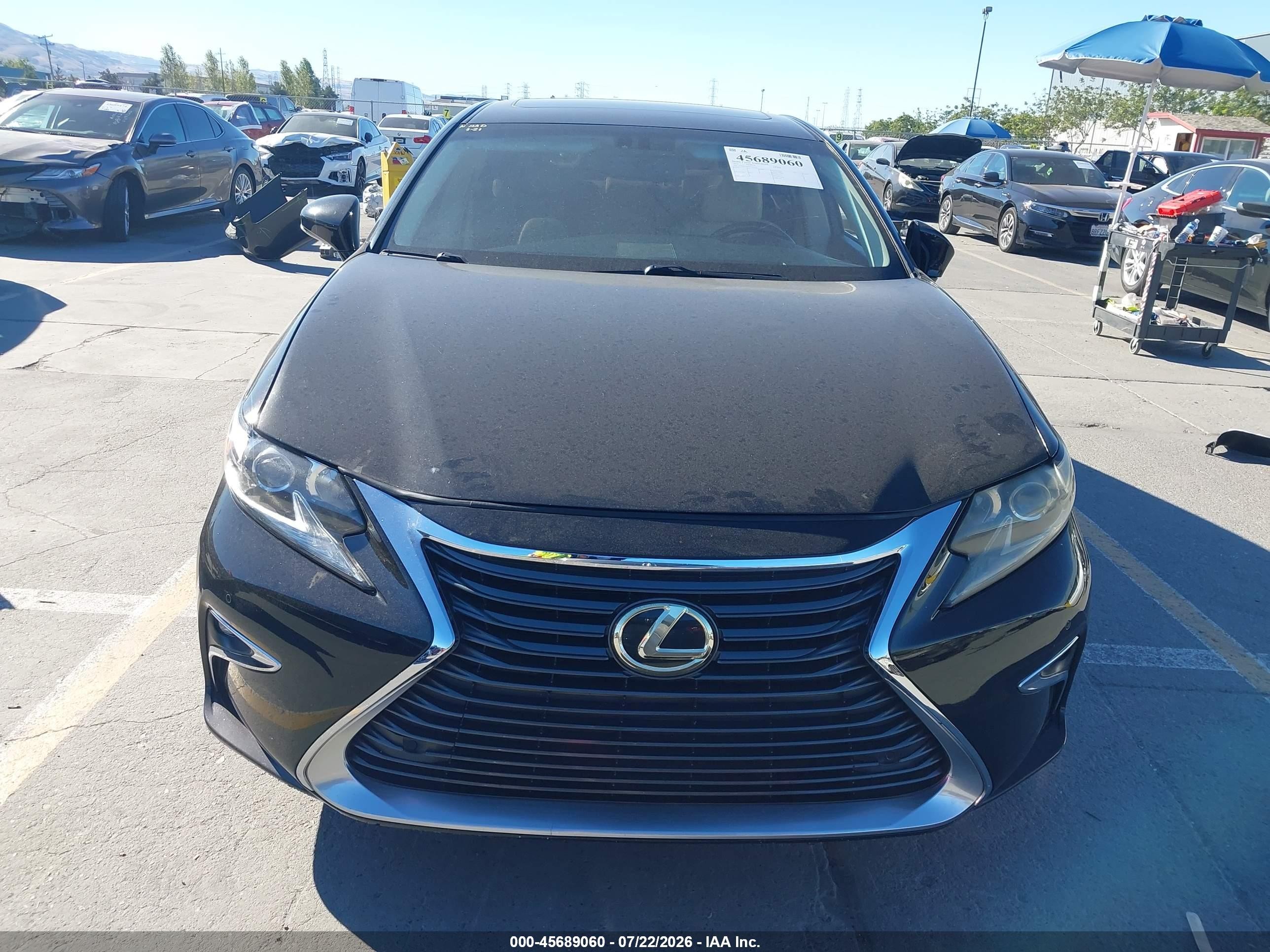 2015 Lexus Es 350   Black vin: JTHBK1GG3F2188908