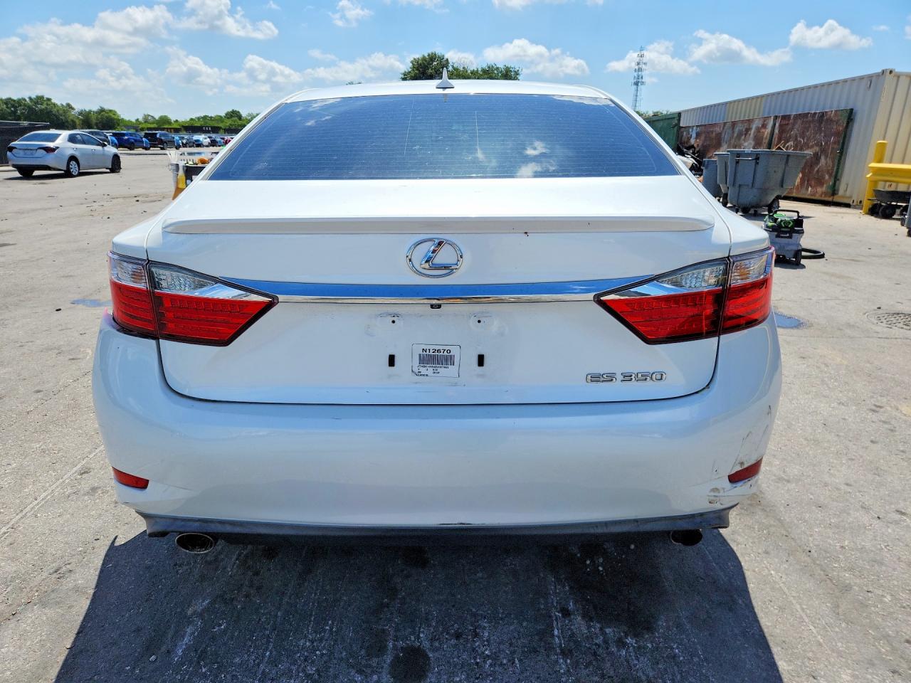 2013 Lexus Es 350 White vin: JTHBK1GG4D2027853