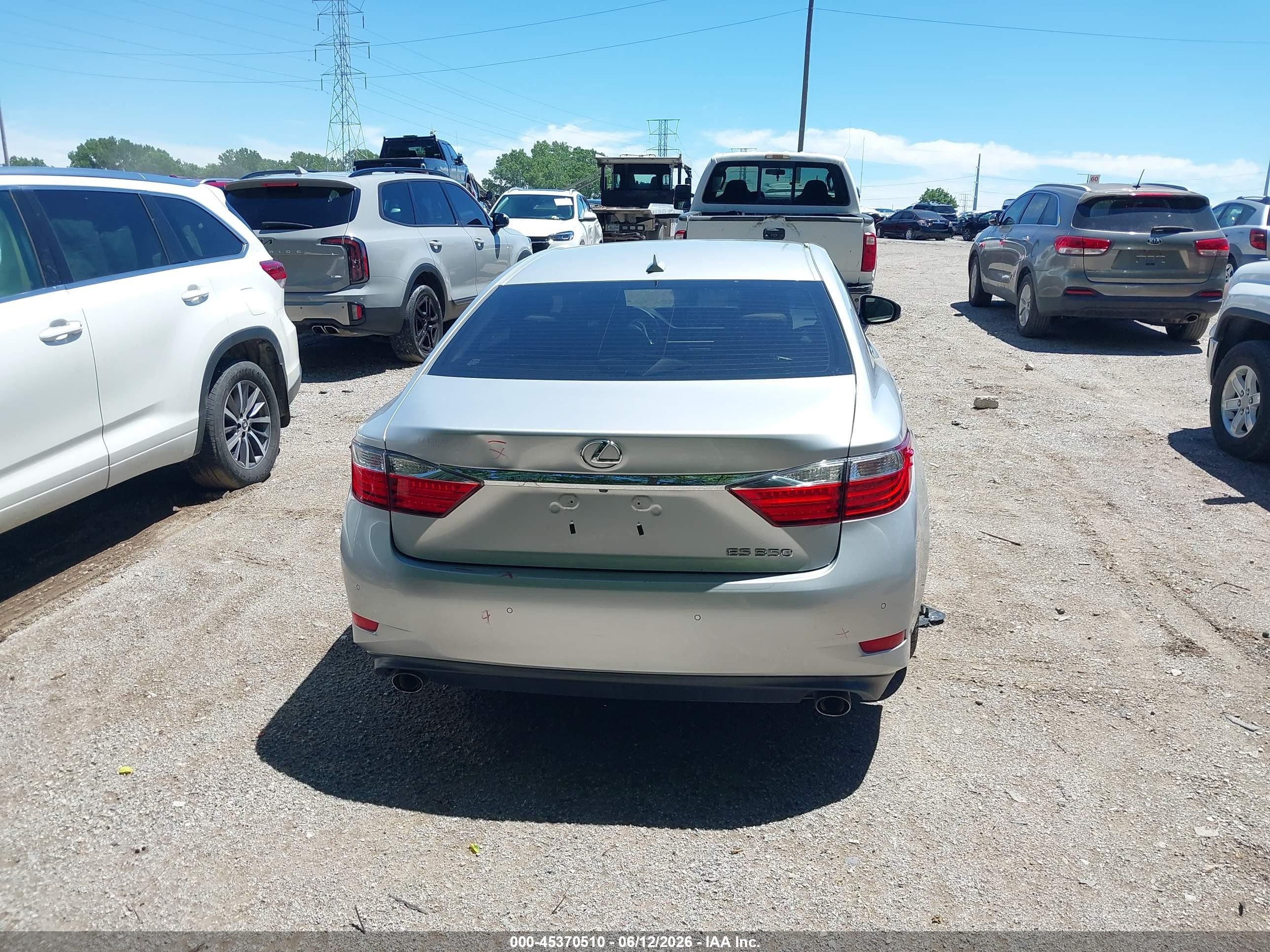 2013 Lexus Es 350   Silver vin: JTHBK1GG4D2030574