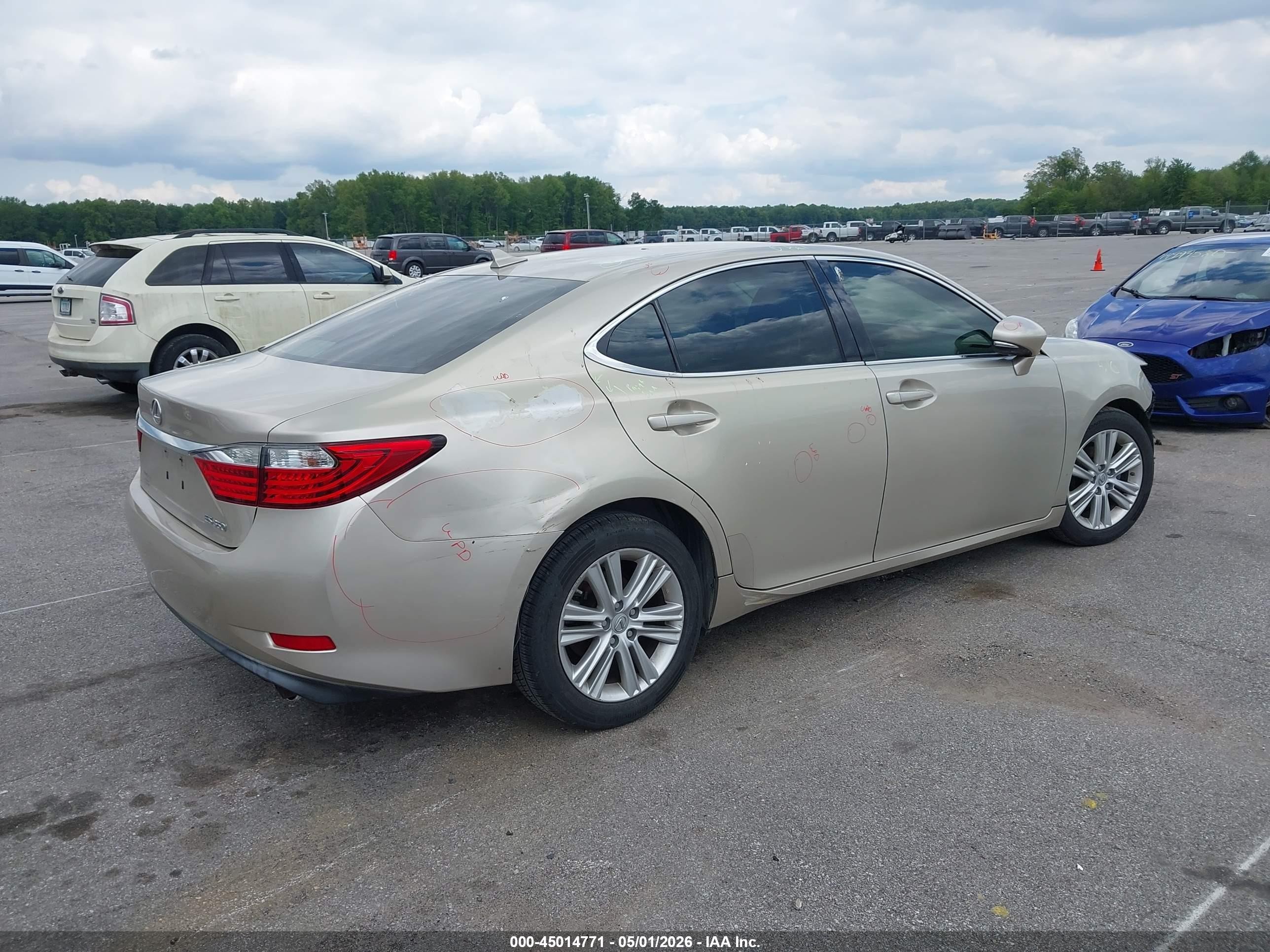2013 Lexus Es 350   Золотой vin: JTHBK1GG4D2051439