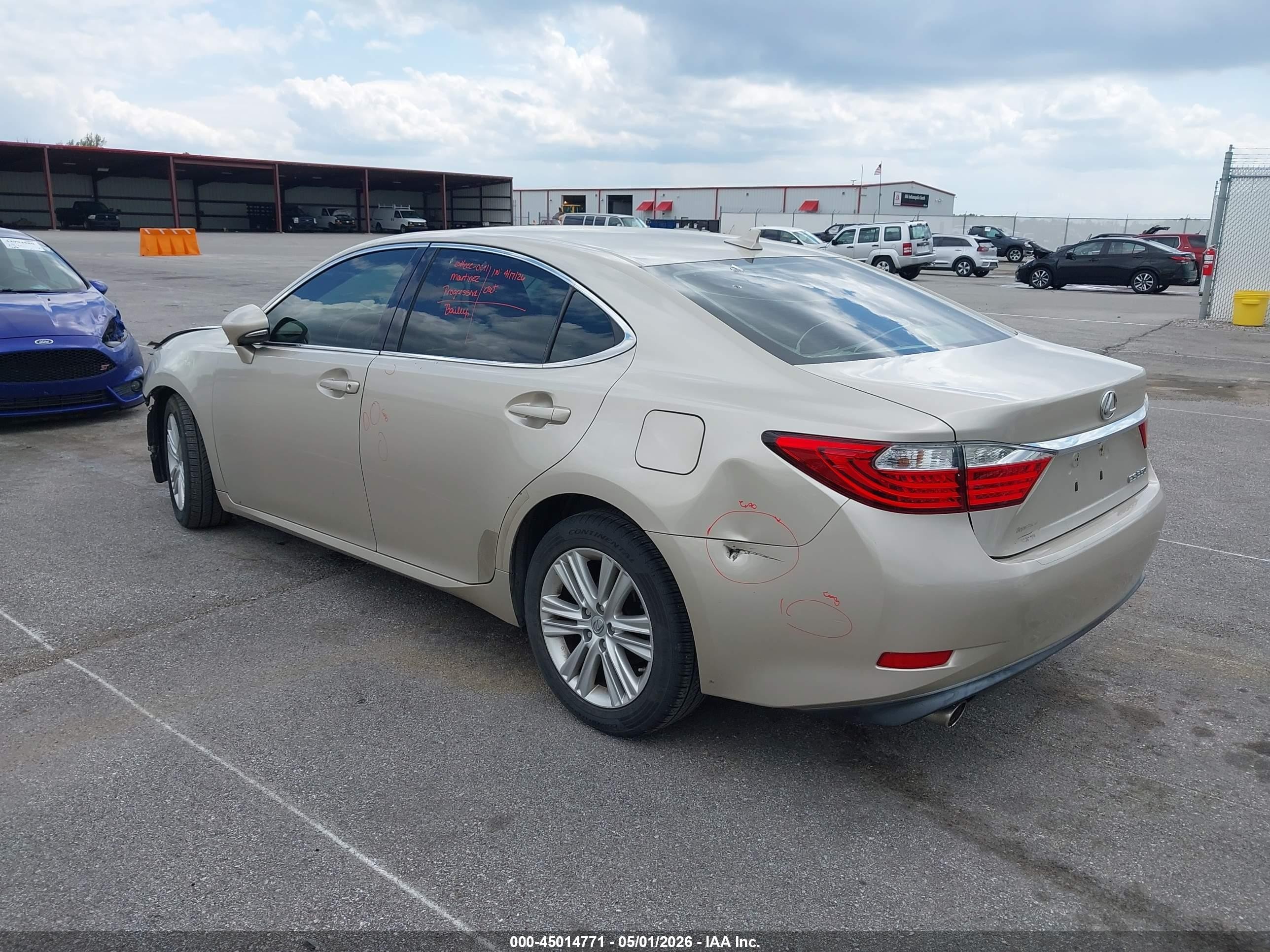 2013 Lexus Es 350   Золотой vin: JTHBK1GG4D2051439