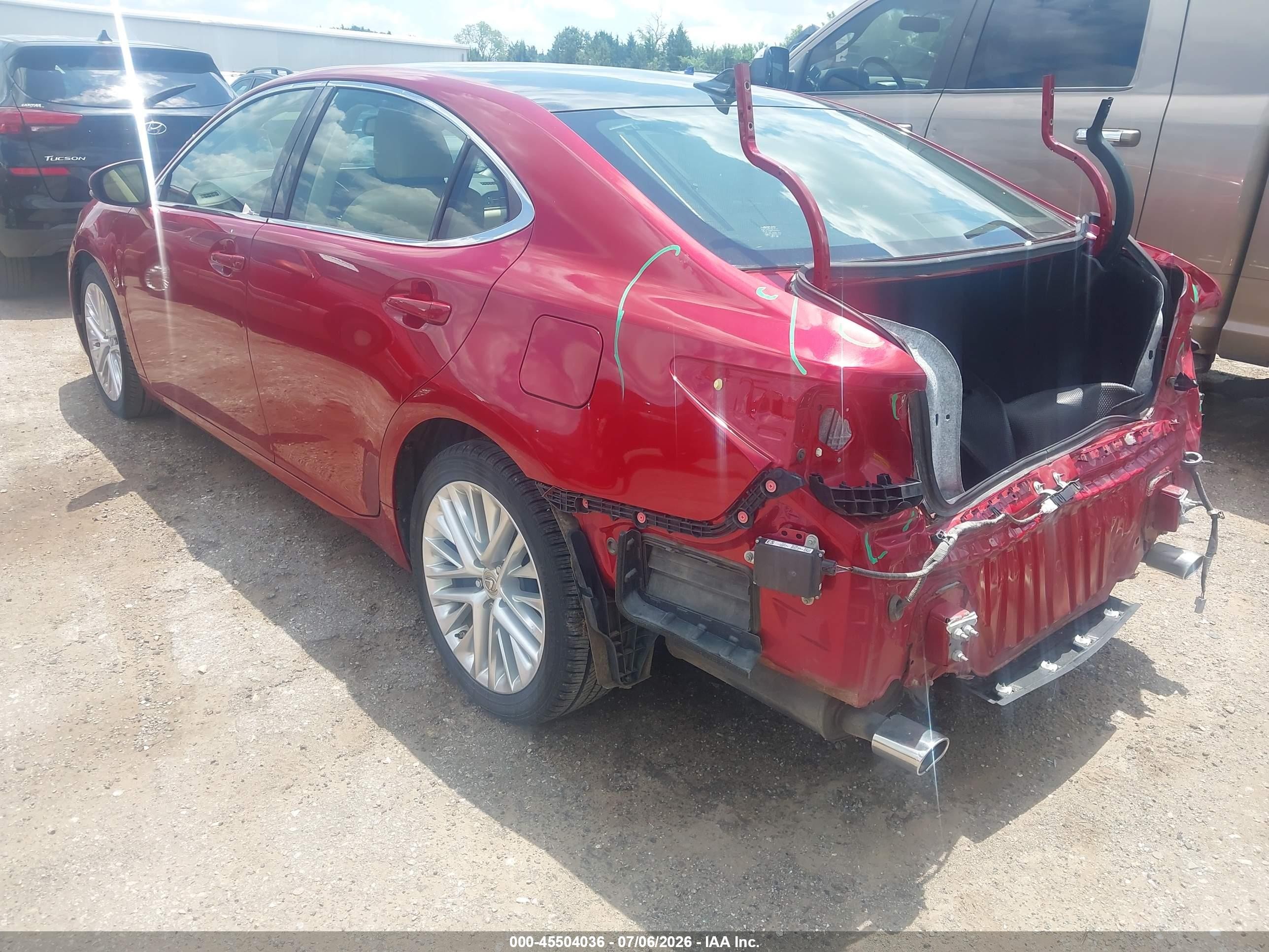 2013 Lexus Es 350   Red vin: JTHBK1GG4D2075143