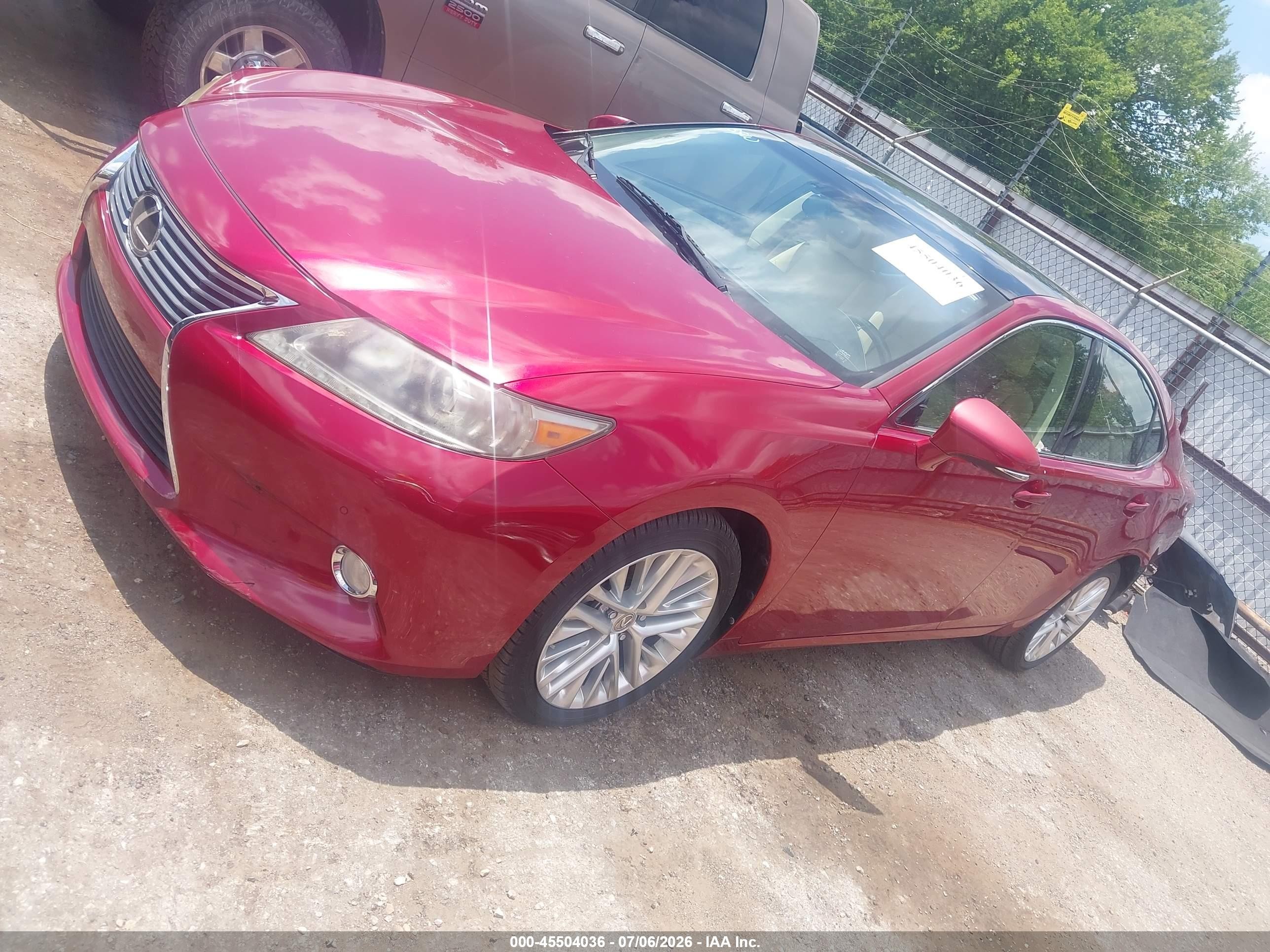 2013 Lexus Es 350   Red vin: JTHBK1GG4D2075143