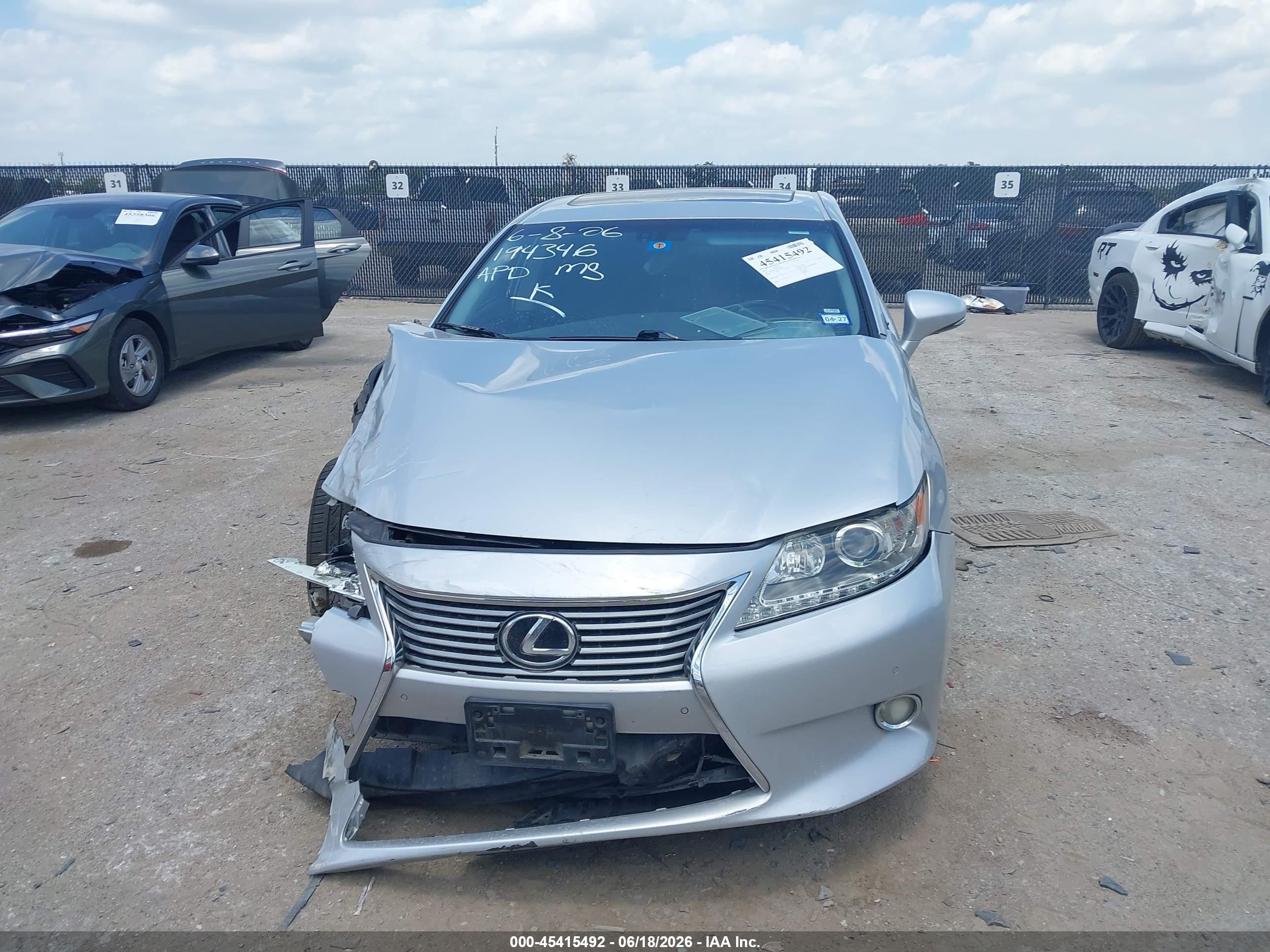 2014 Lexus Es 350   Silver vin: JTHBK1GG4E2112869
