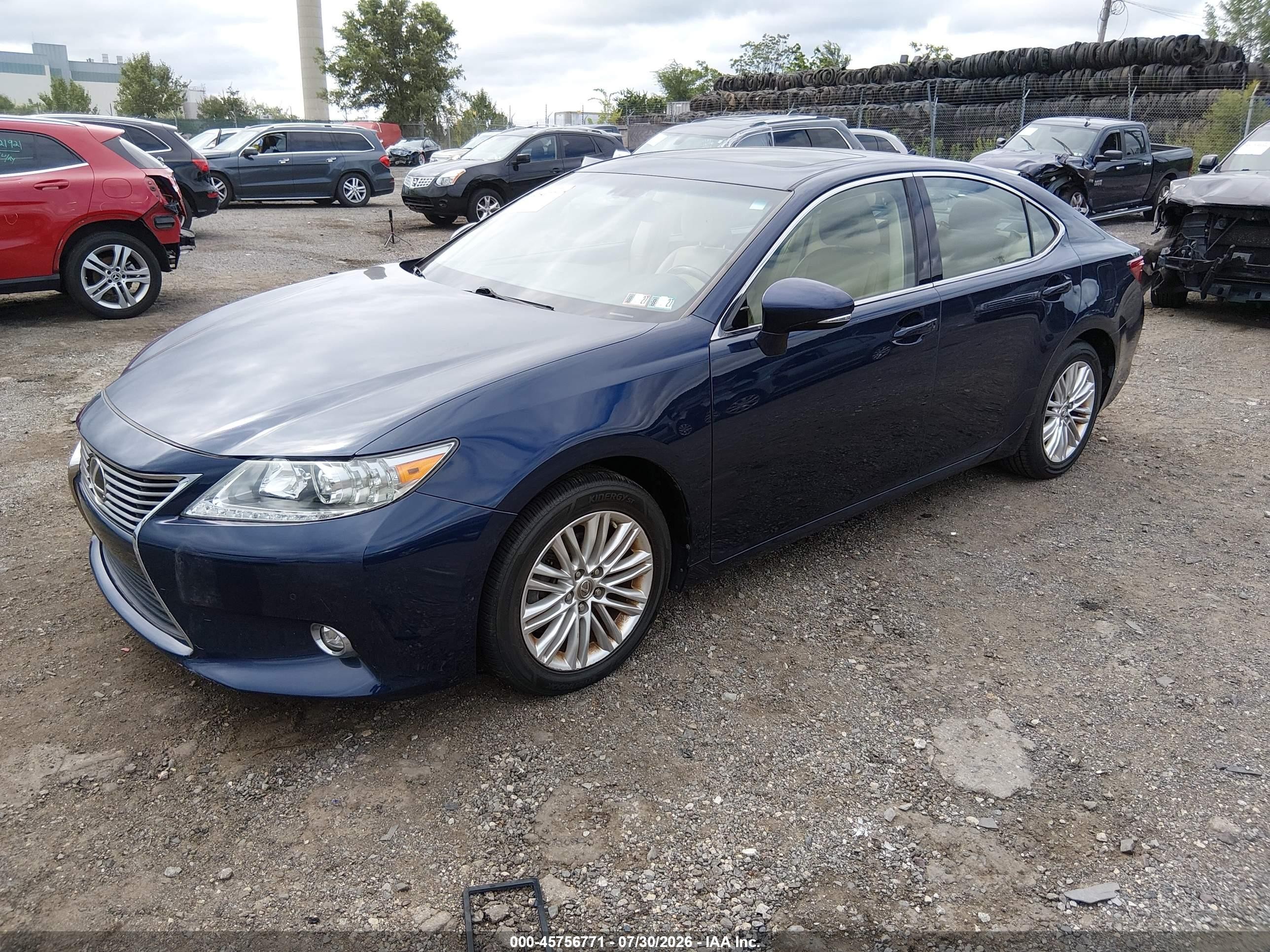 2014 Lexus Es 350   Dark Blue vin: JTHBK1GG4E2117523