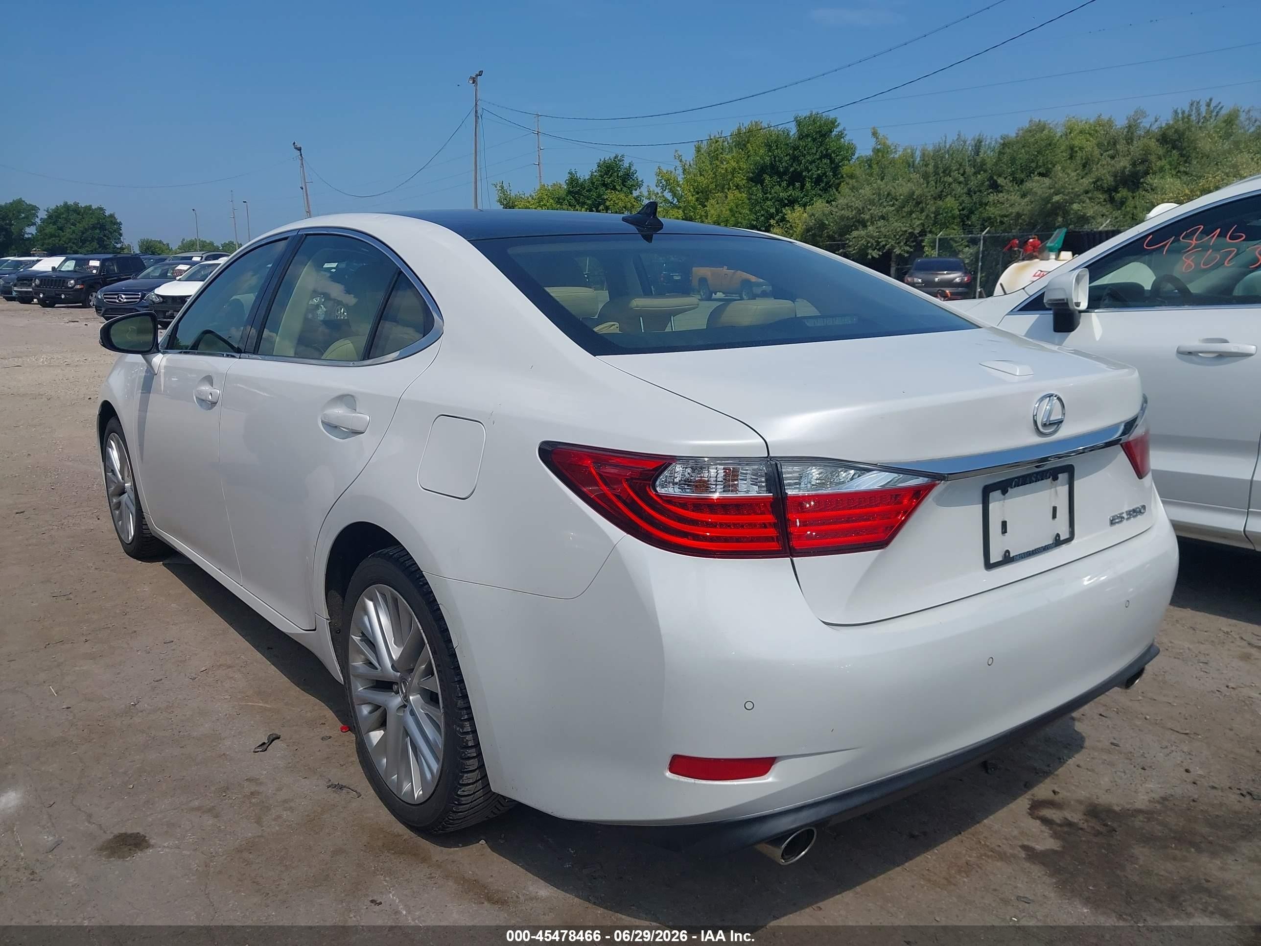 2014 Lexus Es 350   White vin: JTHBK1GG4E2119675