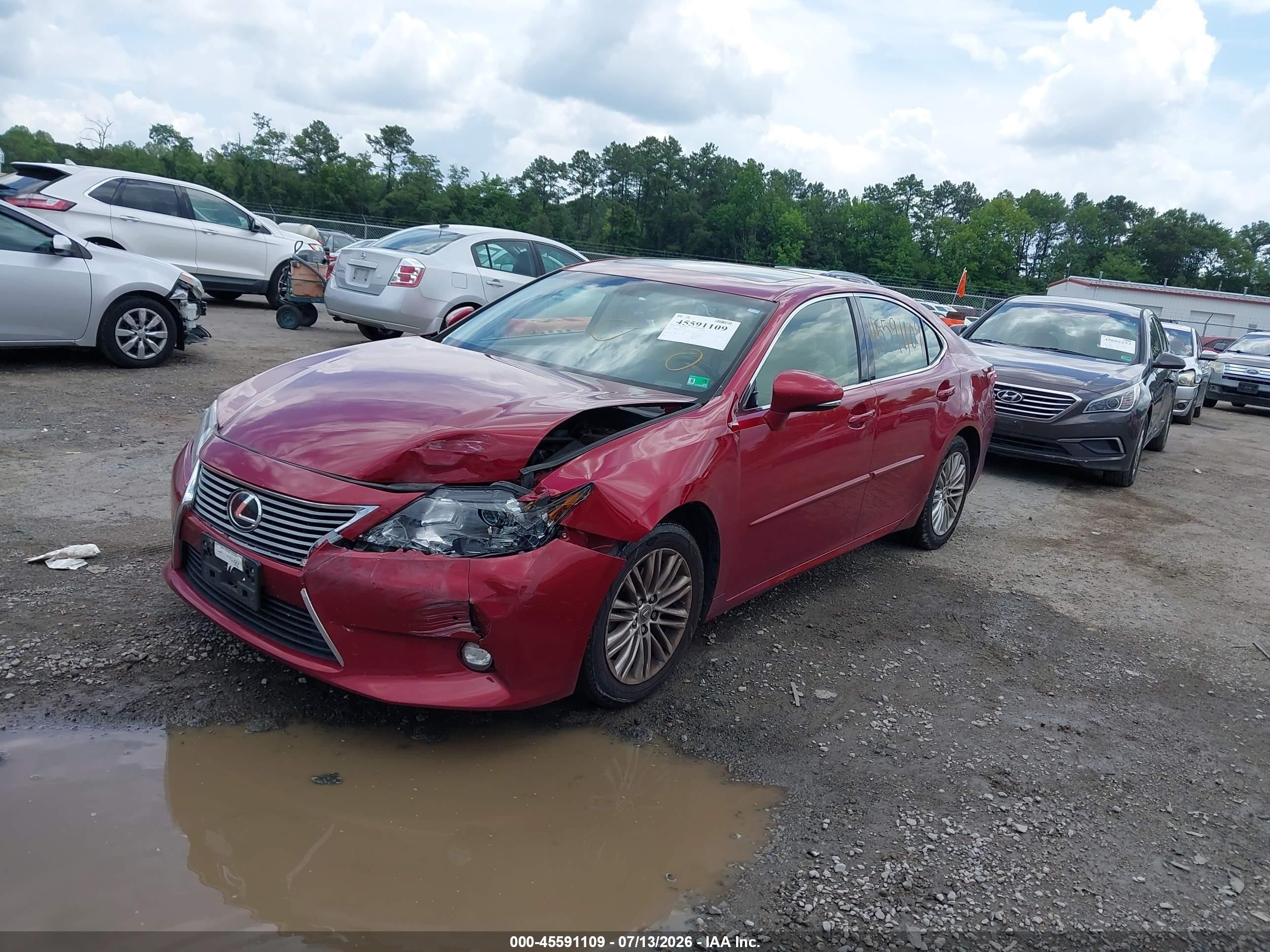 2015 Lexus Es 350   Red vin: JTHBK1GG4F2151592