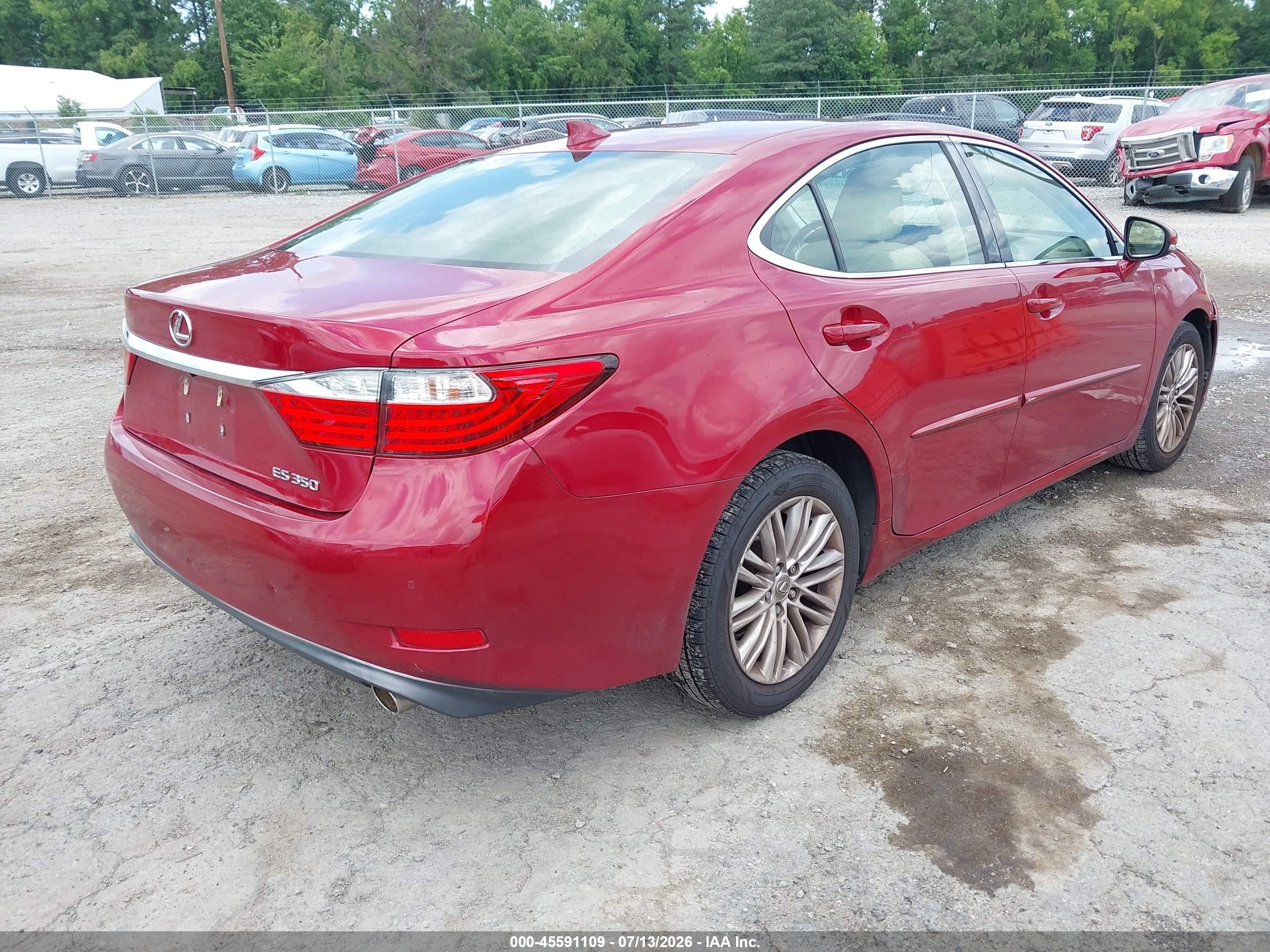 2015 Lexus Es 350   Red vin: JTHBK1GG4F2151592