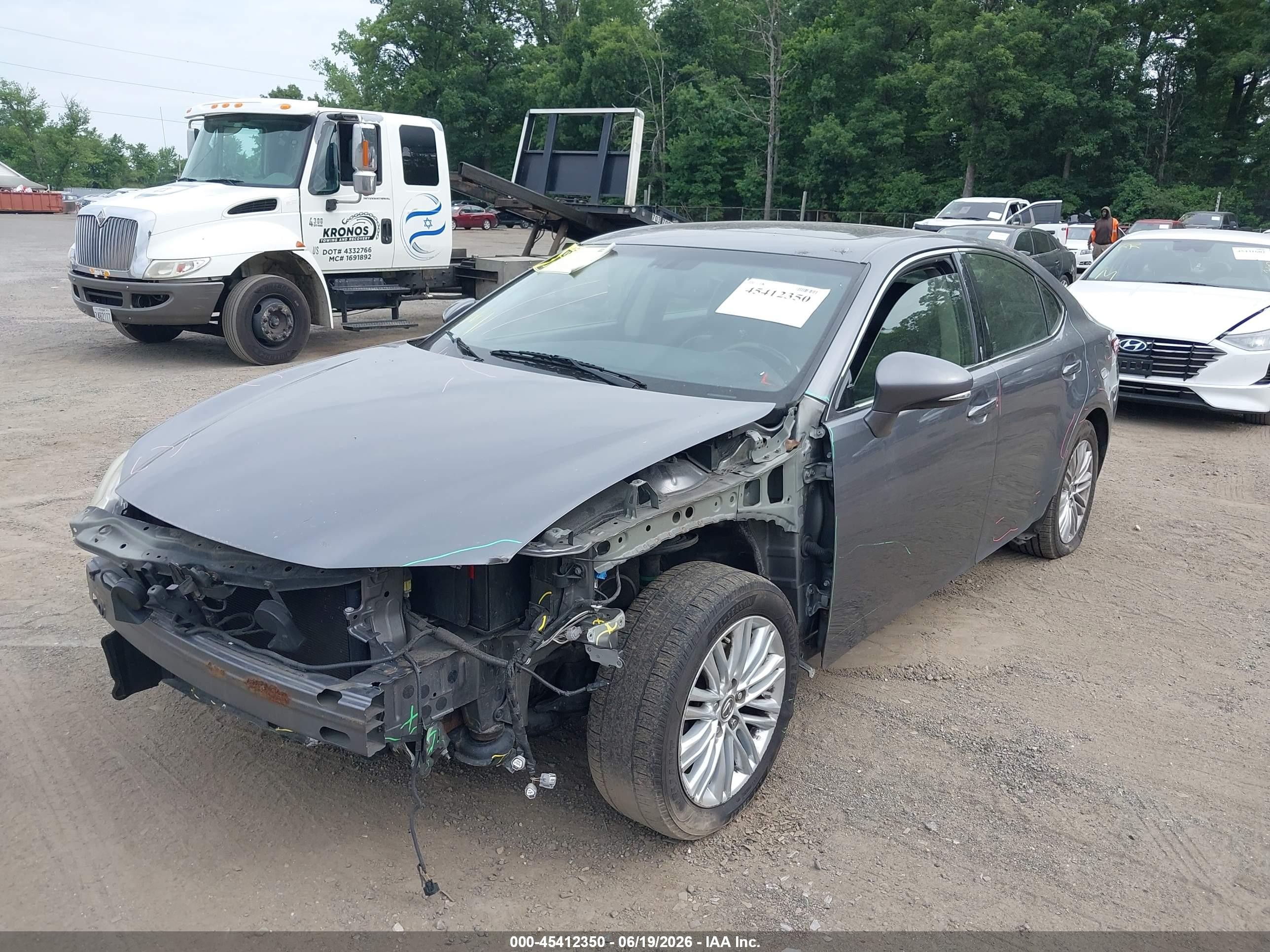 2015 Lexus Es 350   Серый vin: JTHBK1GG4F2177920