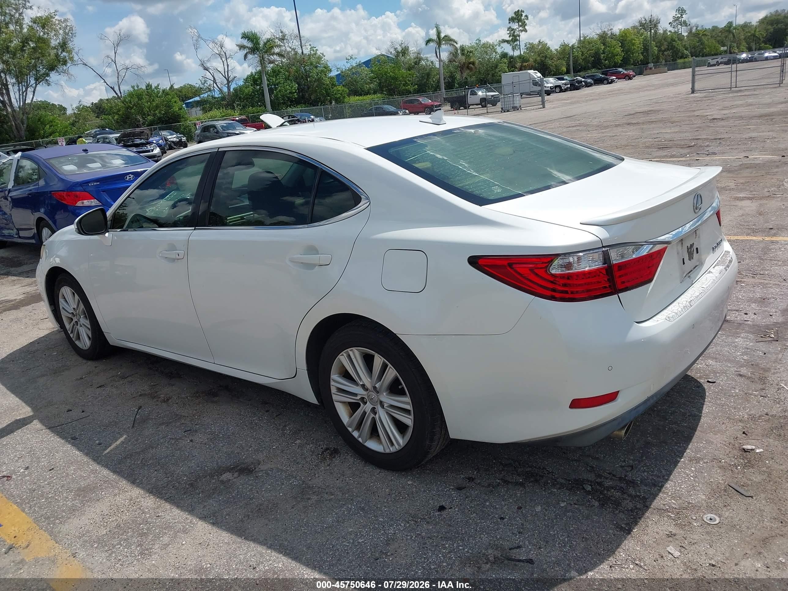 2013 Lexus Es 350   White vin: JTHBK1GG5D2058951