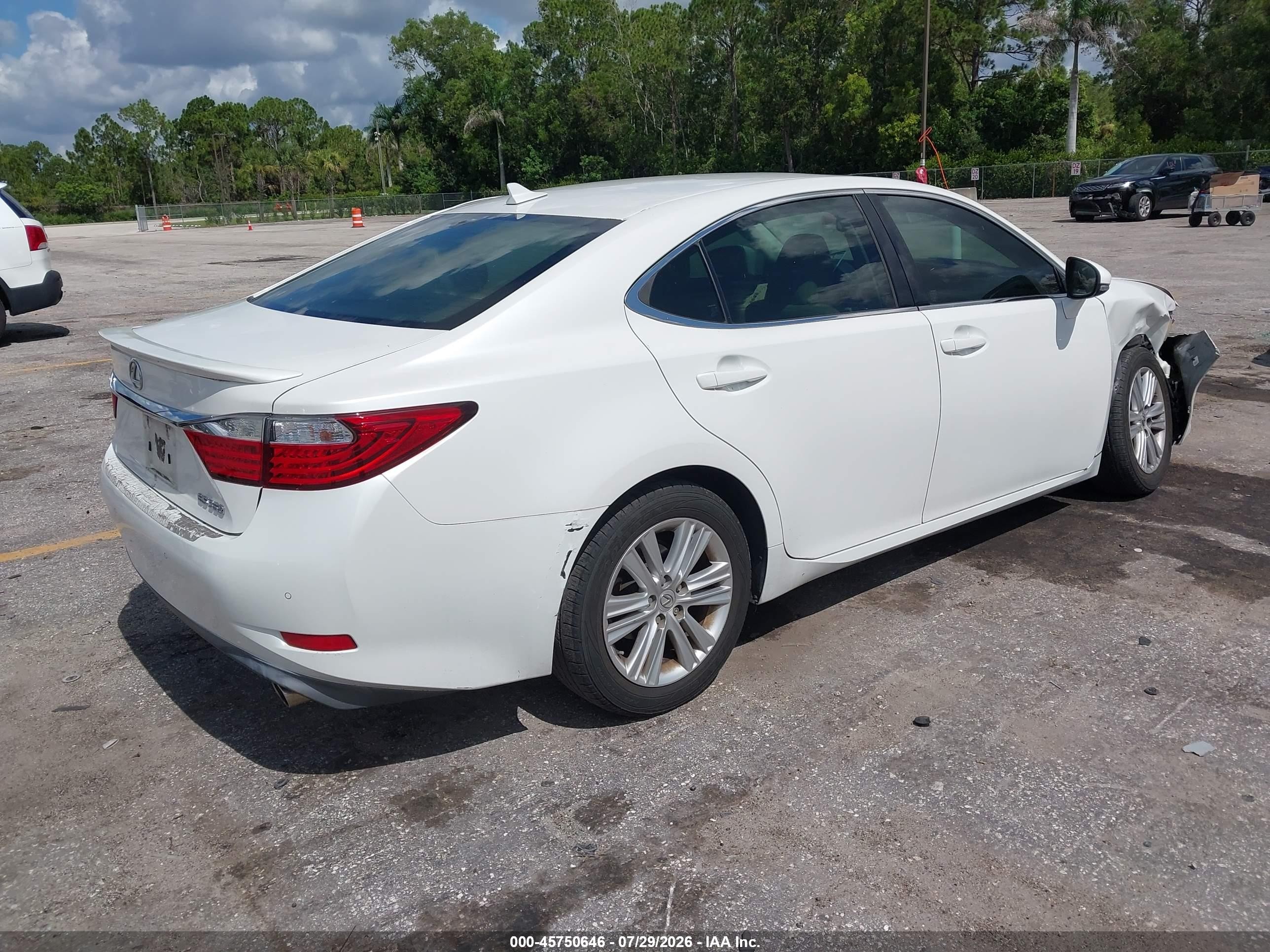 2013 Lexus Es 350   White vin: JTHBK1GG5D2058951