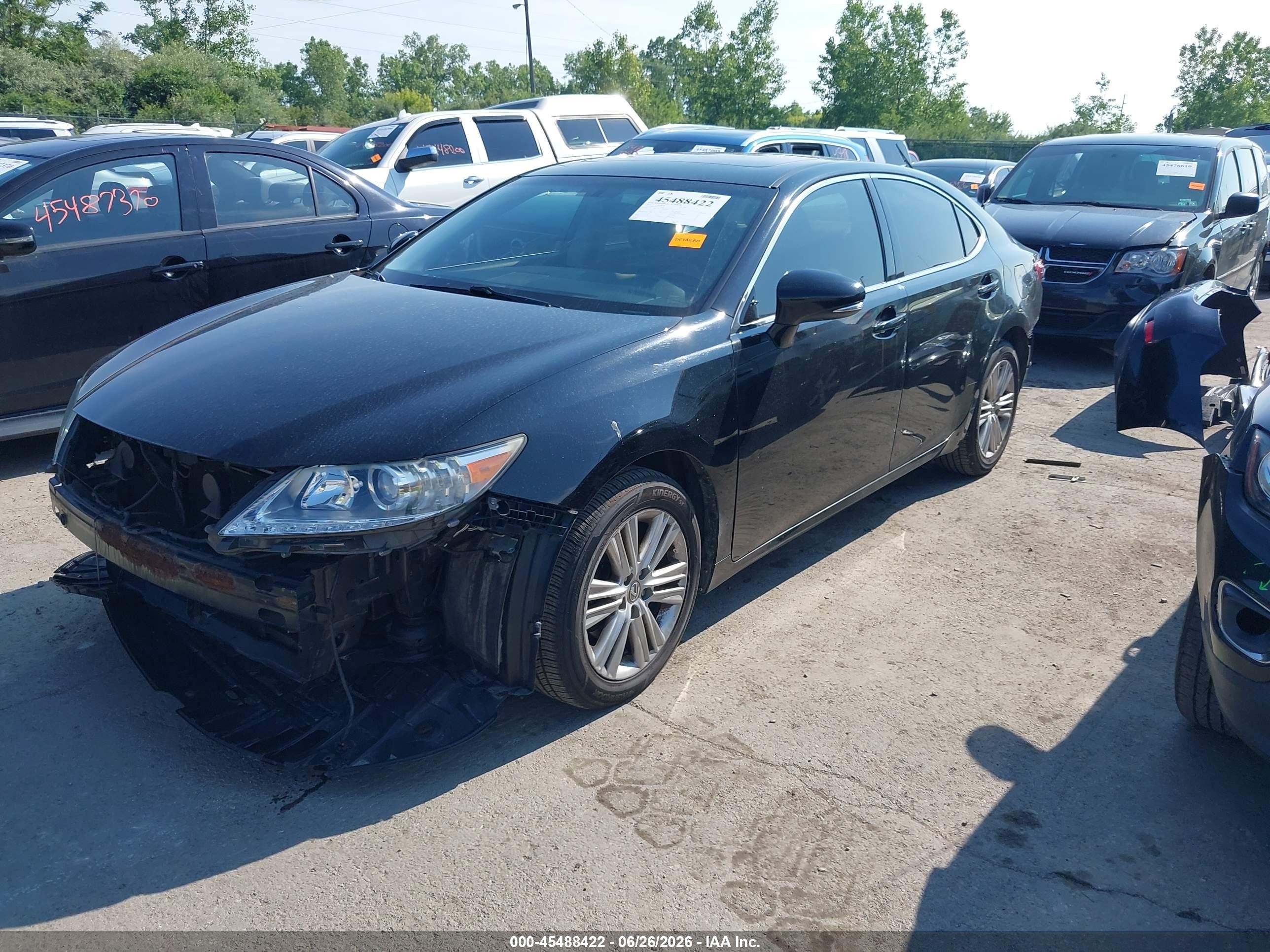 2015 Lexus Es 350   Black vin: JTHBK1GG5F2208205